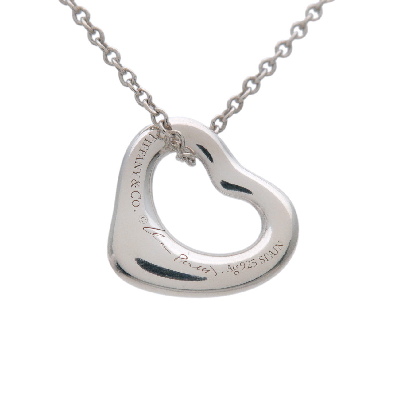 Tiffany & Co Open Heart Necklace Mini SV925 Silver