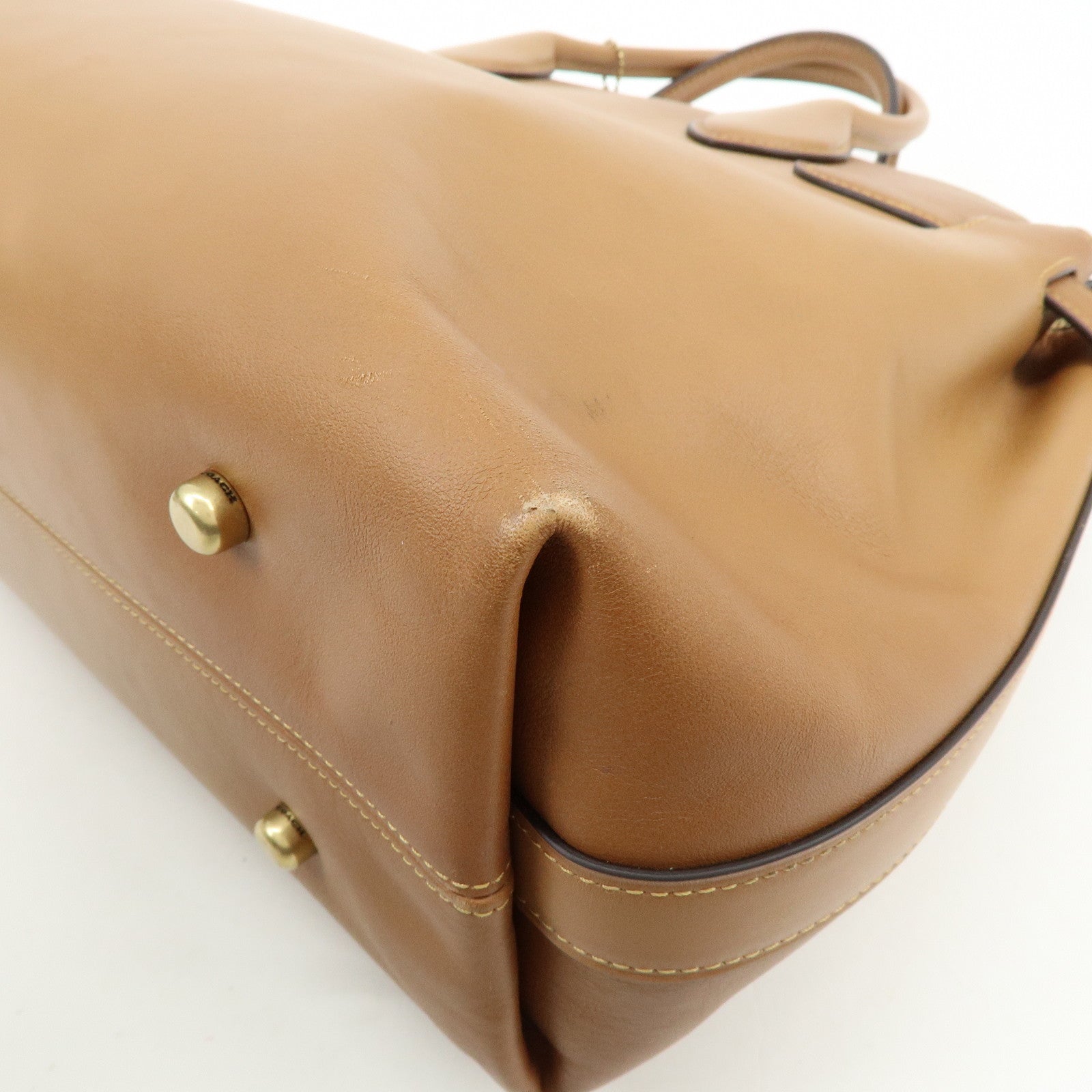 COACH Empire Calf Leather 2Way Shoulder Bag Hand Bag Brown