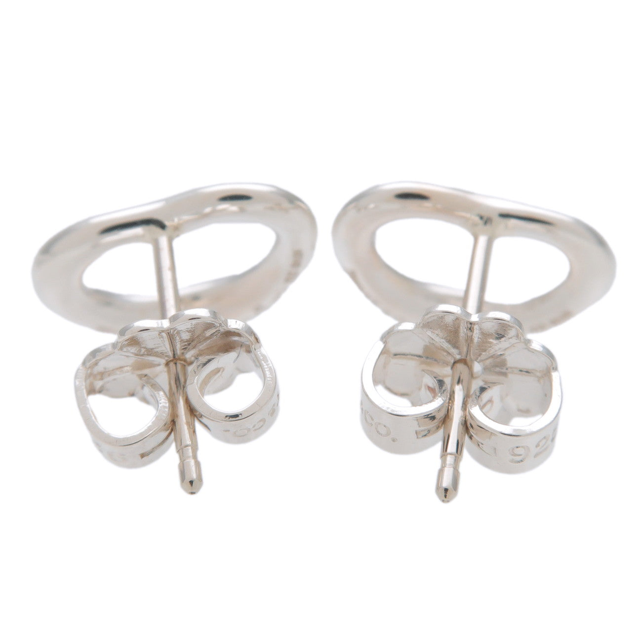 Tiffany & Co Open Heart Earrings SV925 Silver