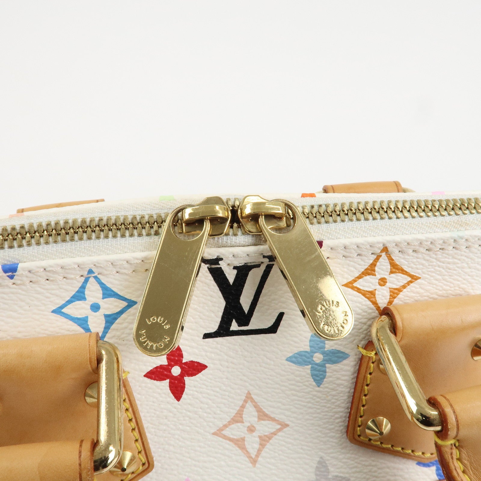 Louis Vuitton Monogram Alma PM Hand Bag Blanc Multicolor M92647 Used