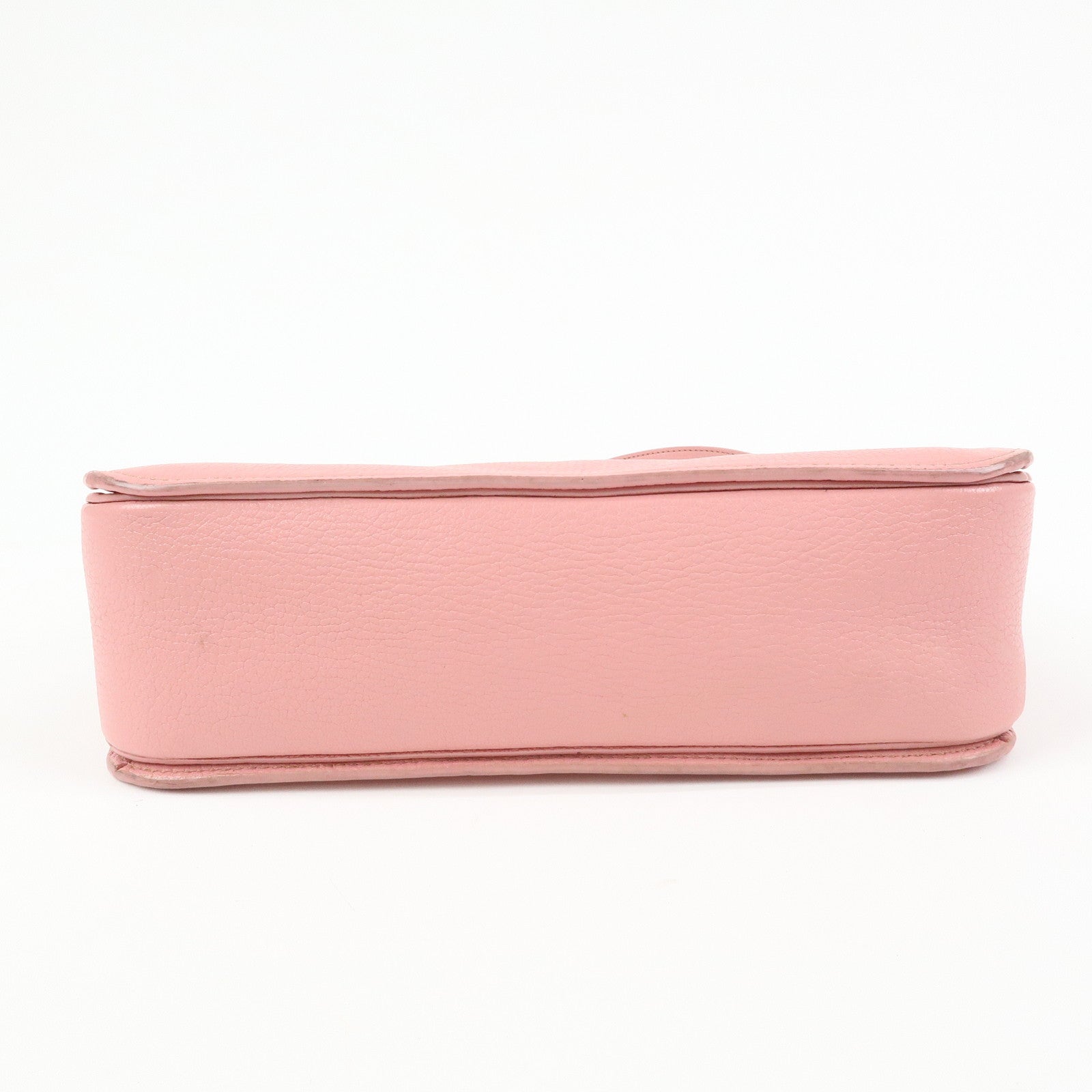 MIU MIU Logo Madras Leather 2Way Hand Shoulder Bag Pink RN0799
