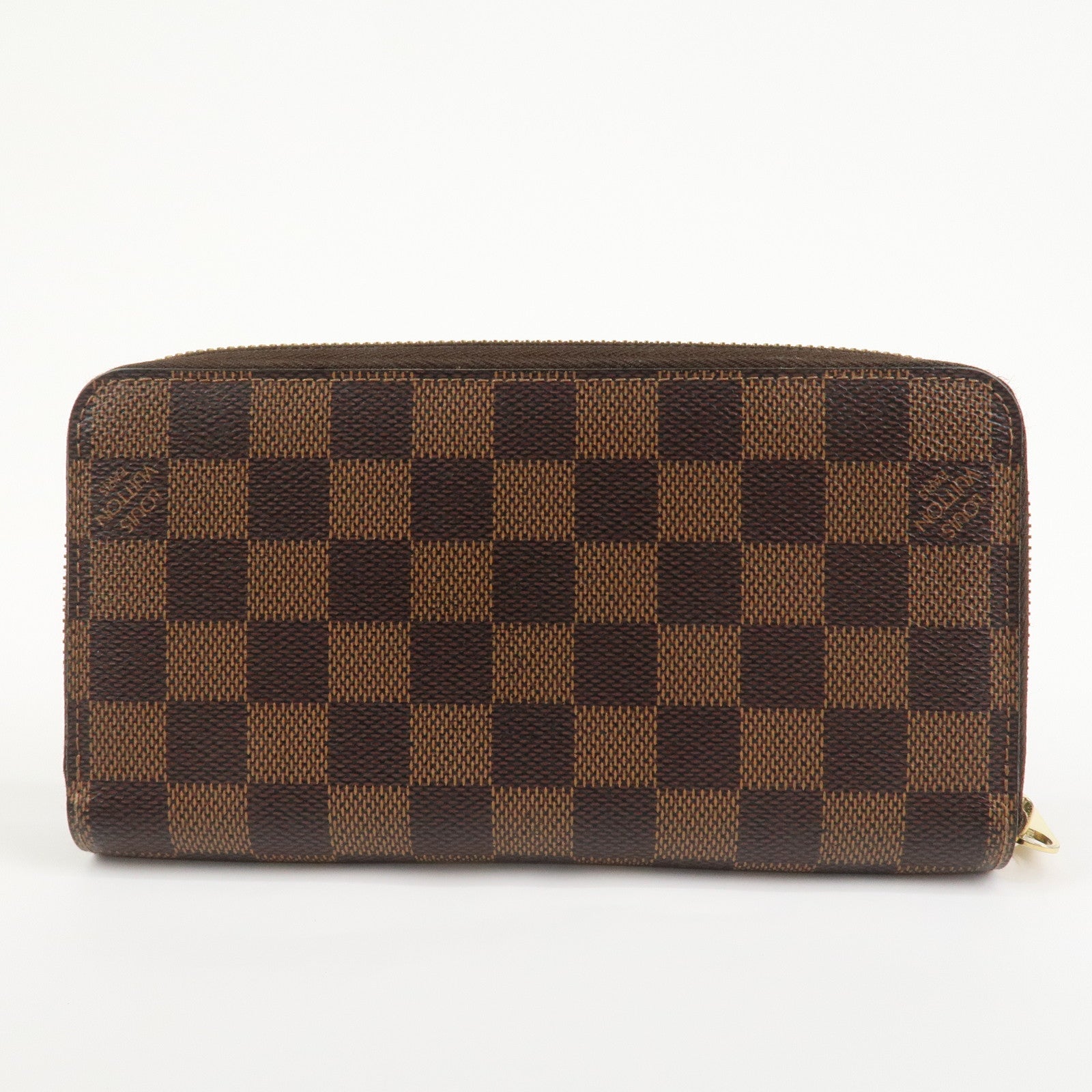 Louis Vuitton Damier Canvas Zippy Wallet Old Style Brown N60015