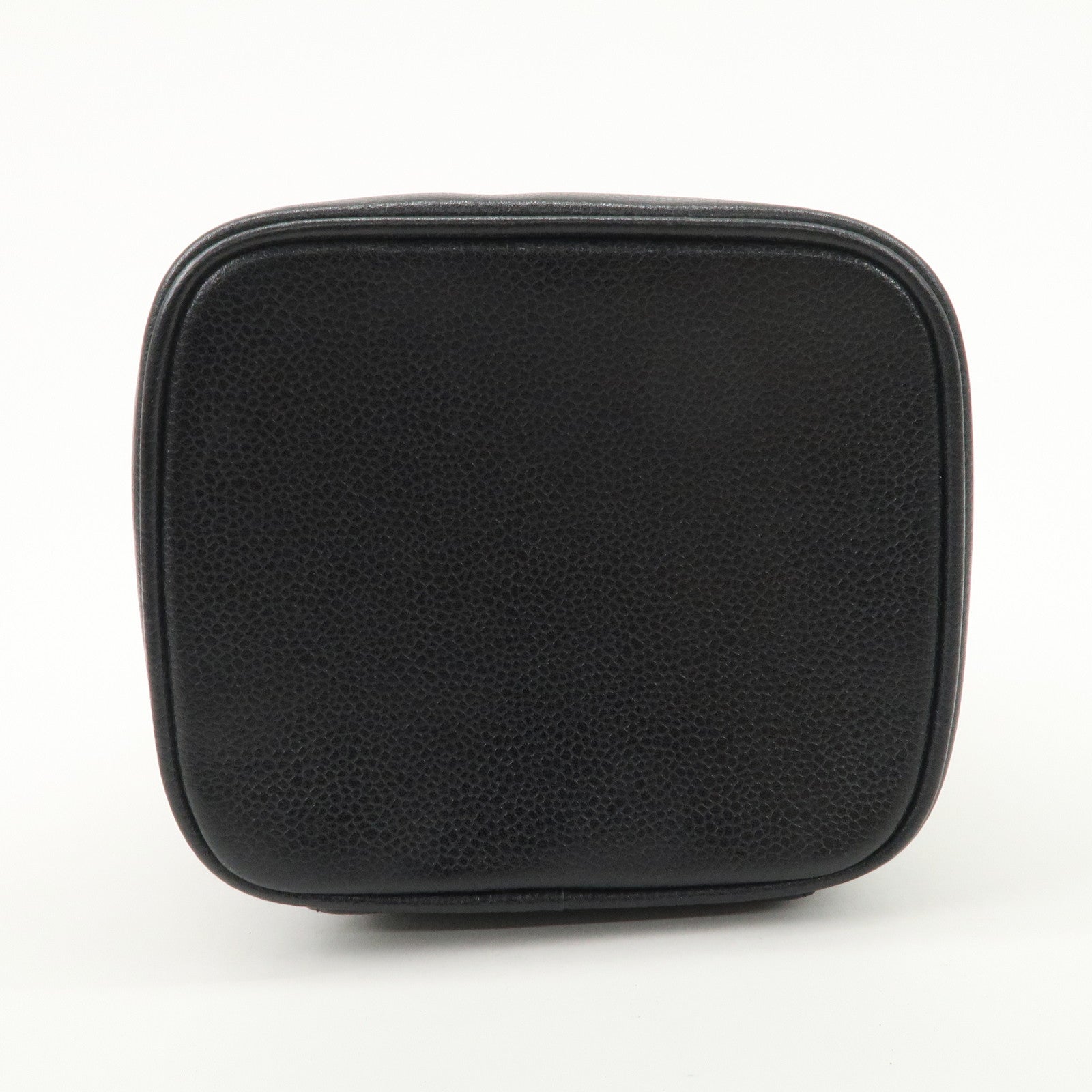 CHANEL COCO Mark Caviarskin Vanity Bag Hand Bag Cosmetic Bag Black A01998