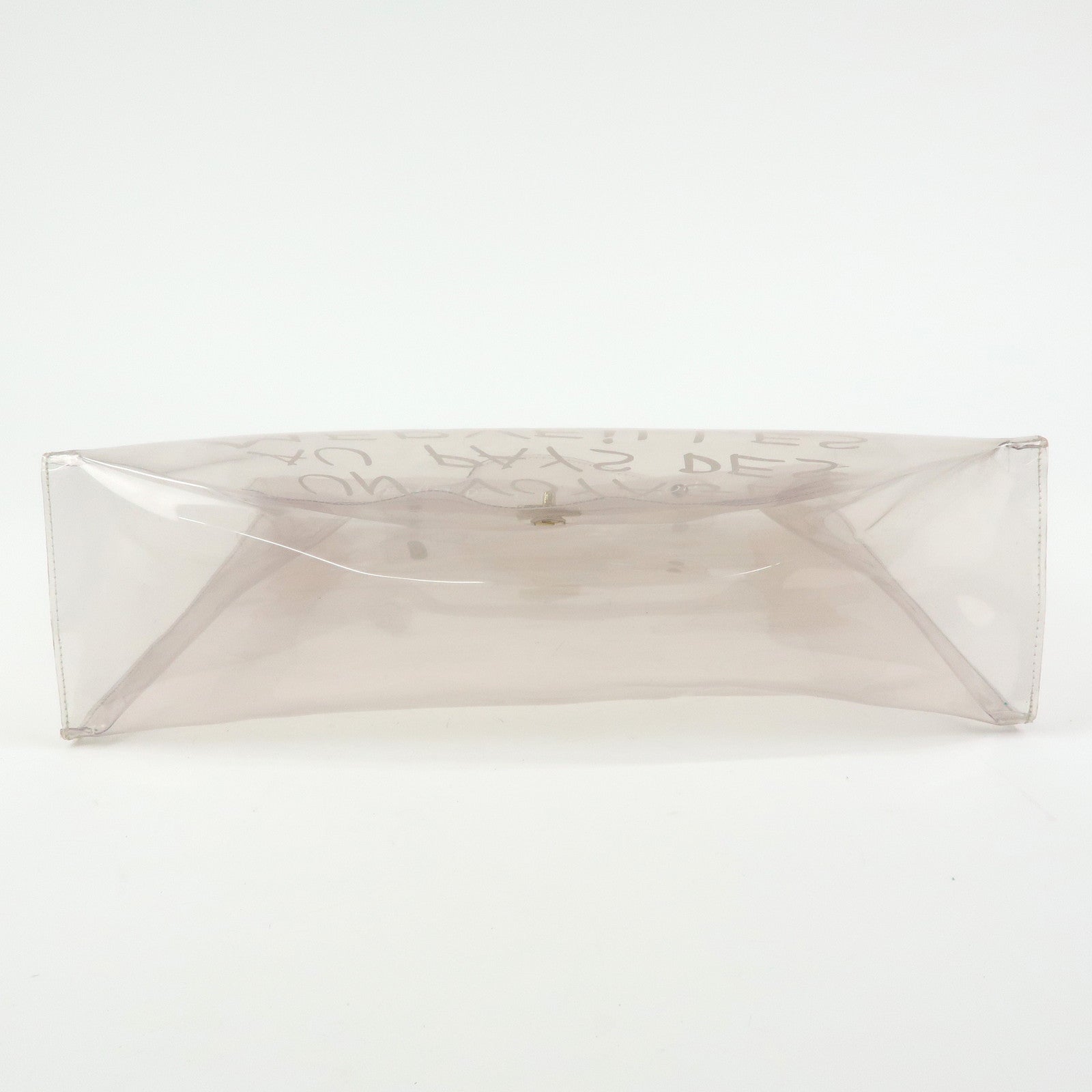 HERMES Kelly Vinyl Hand Bag Clear Transparent
