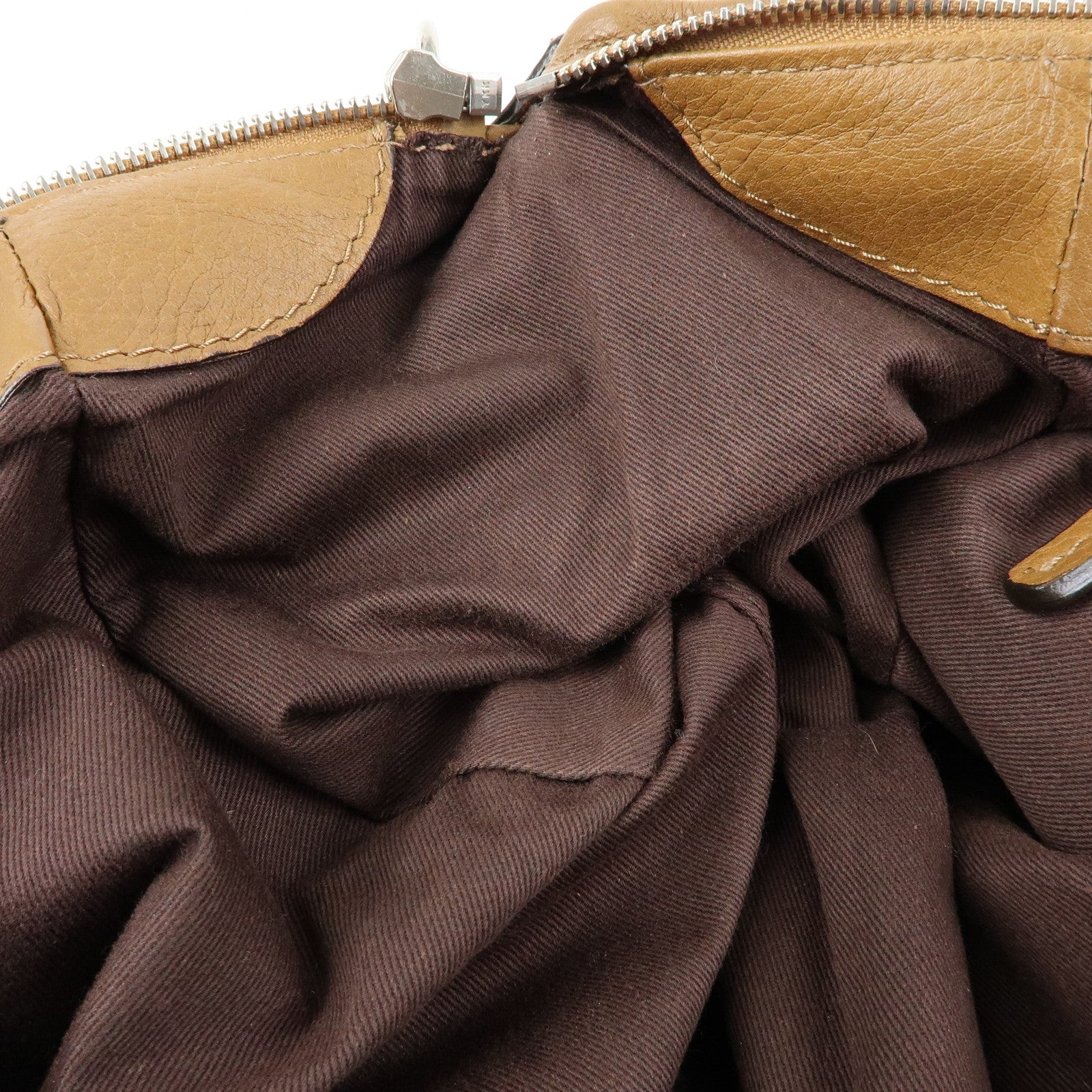 Chloe Paddington Leather Shoulder Bag Boston Bag Brown
