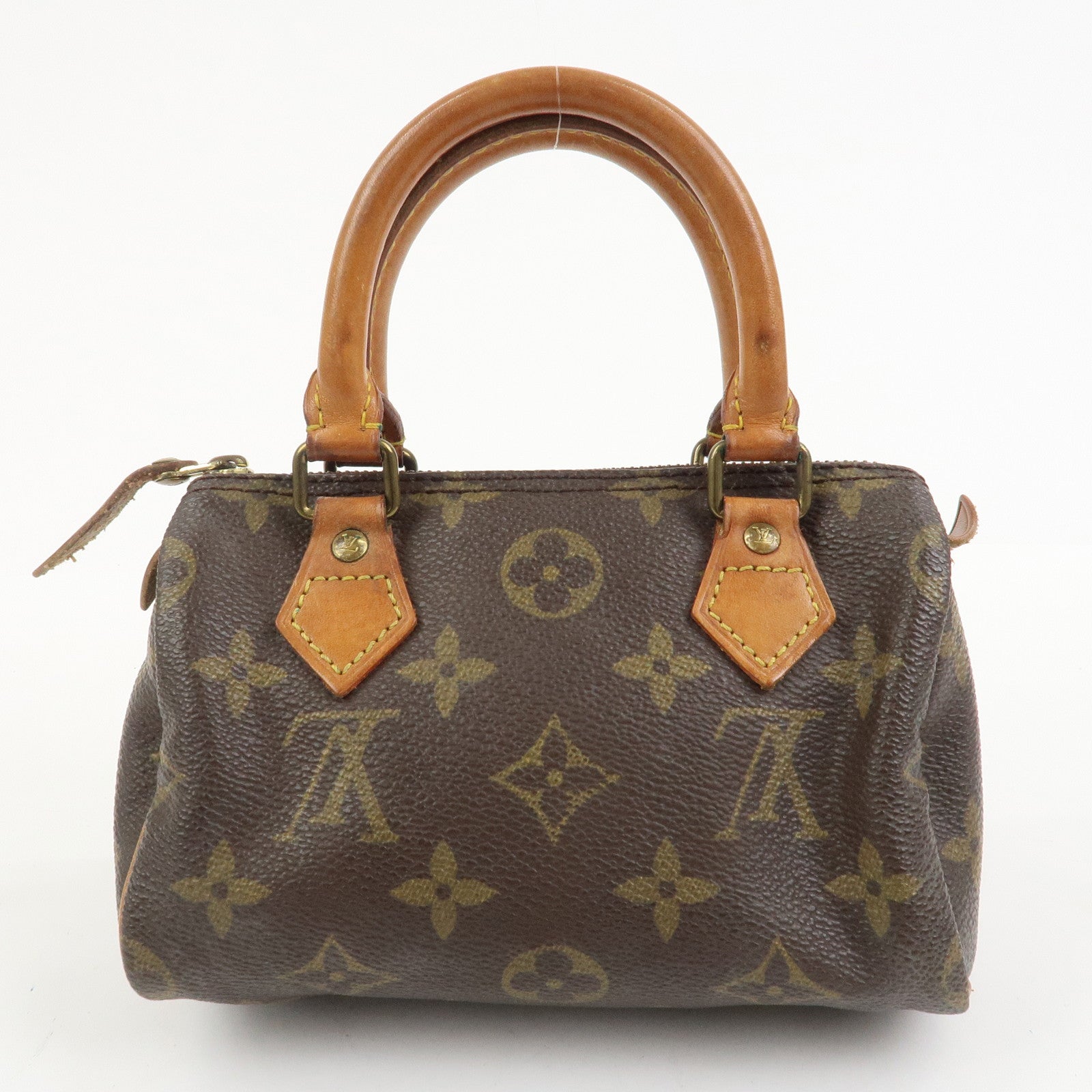 Louis Vuitton Monogram Mini Speedy Hand Bag Brown M41534