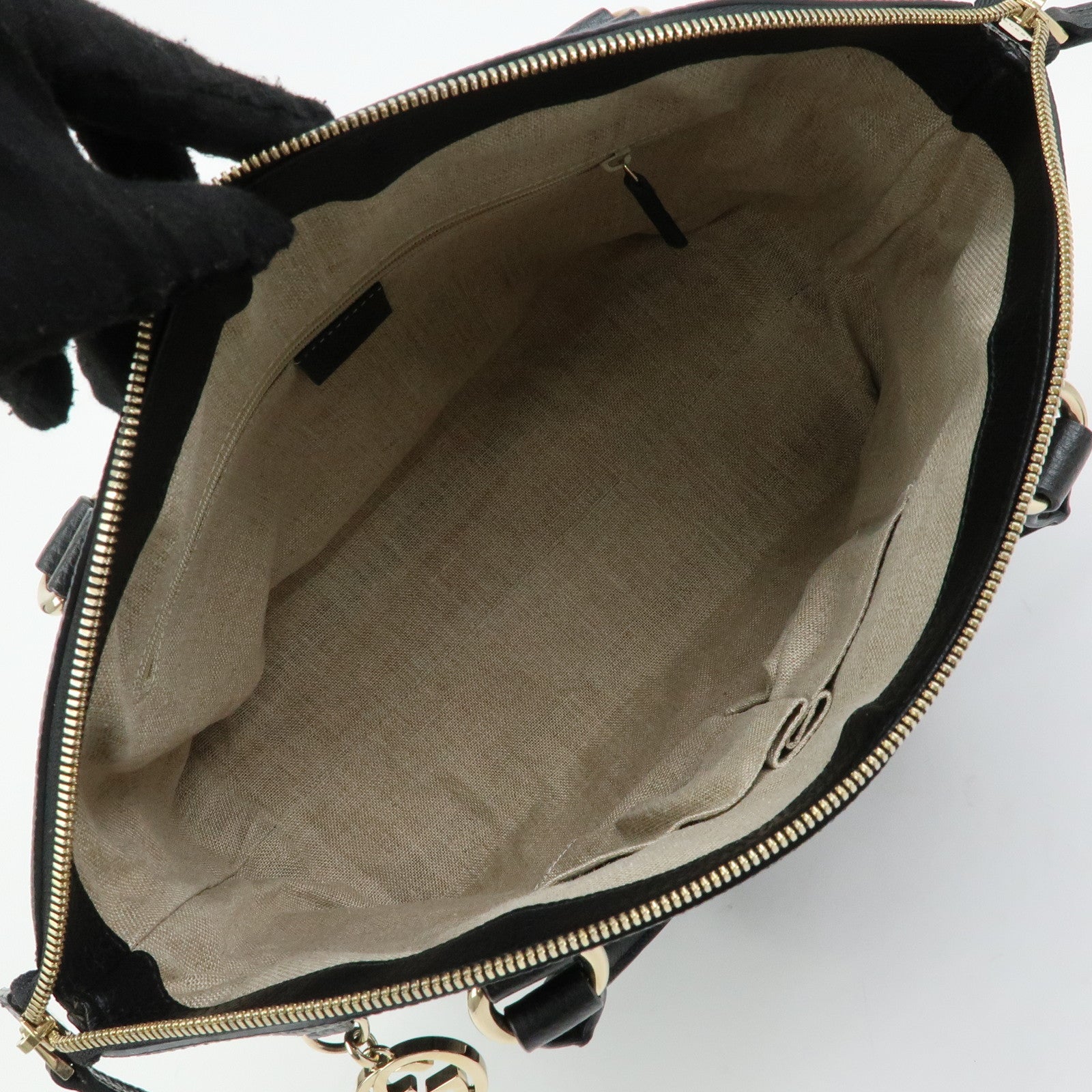 GUCCI Interlocking G Calf Leather 2Way Hand Bag Shoulder Bag 449651