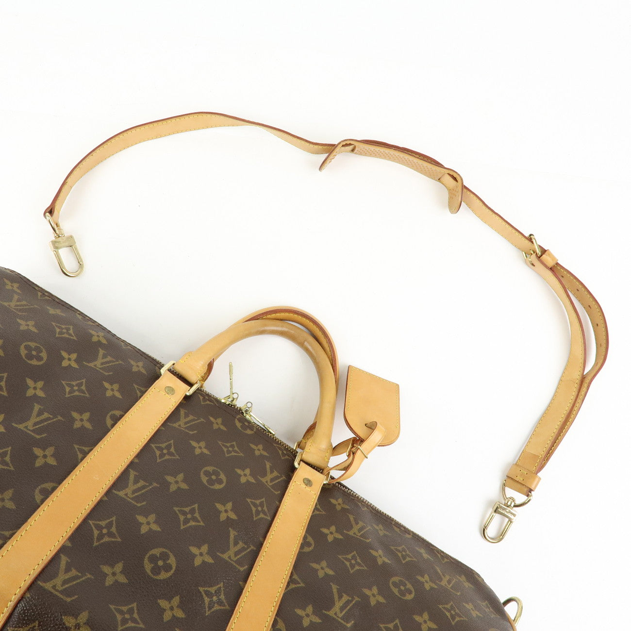 Louis Vuitton Monogram Keep All Bandouliere 50 Boston Bag M41416