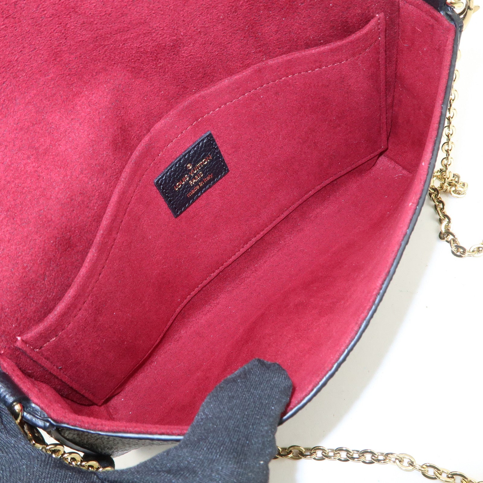 Louis Vuitton Monogram Empreinte Pochette Félicie Black M82479 Used