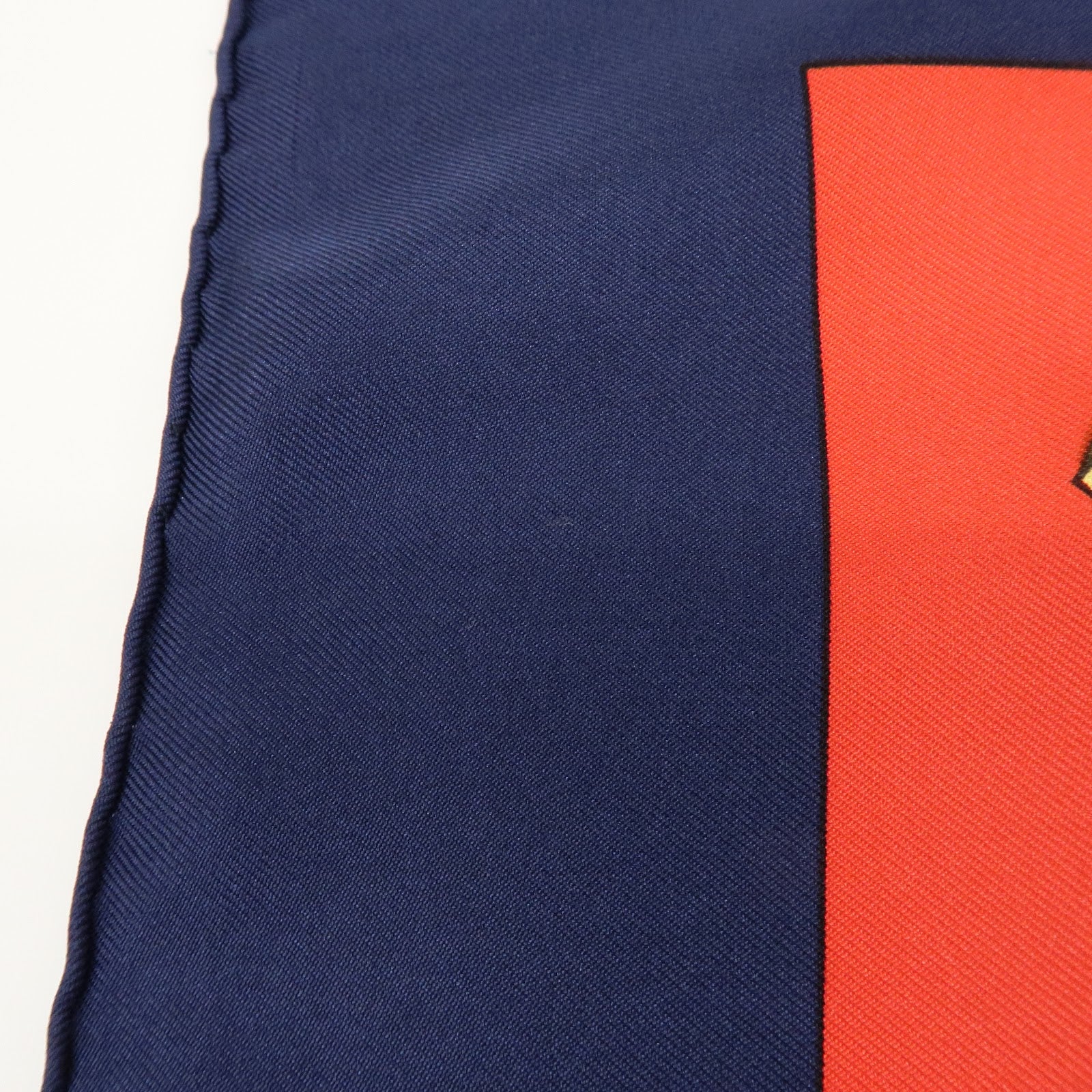 HERMES Carre 90 Silk 100% Eperon d'or Scarf Navy Red