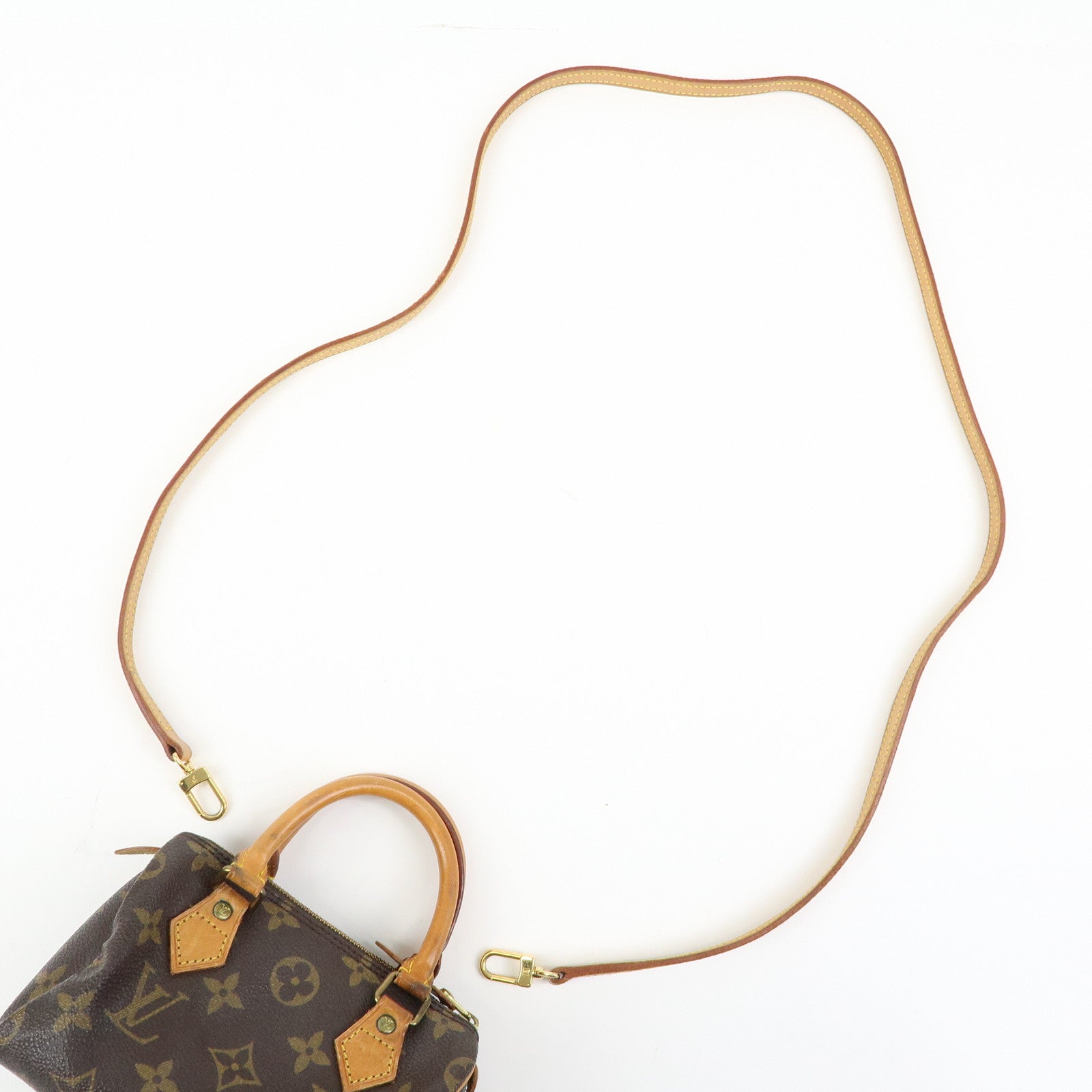 Louis Vuitton Monogram Mini Speedy & Strap Hand Bag Brown M41534