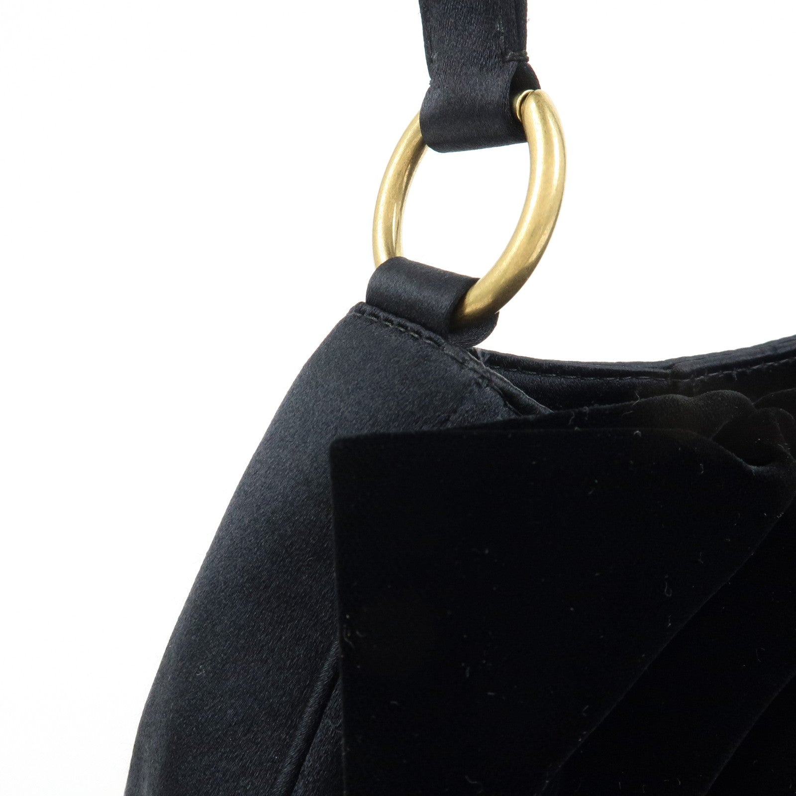 SAINT LAURENT PARIS YSL YVES SAINT LAURENT Velvet Satin Hand Bag