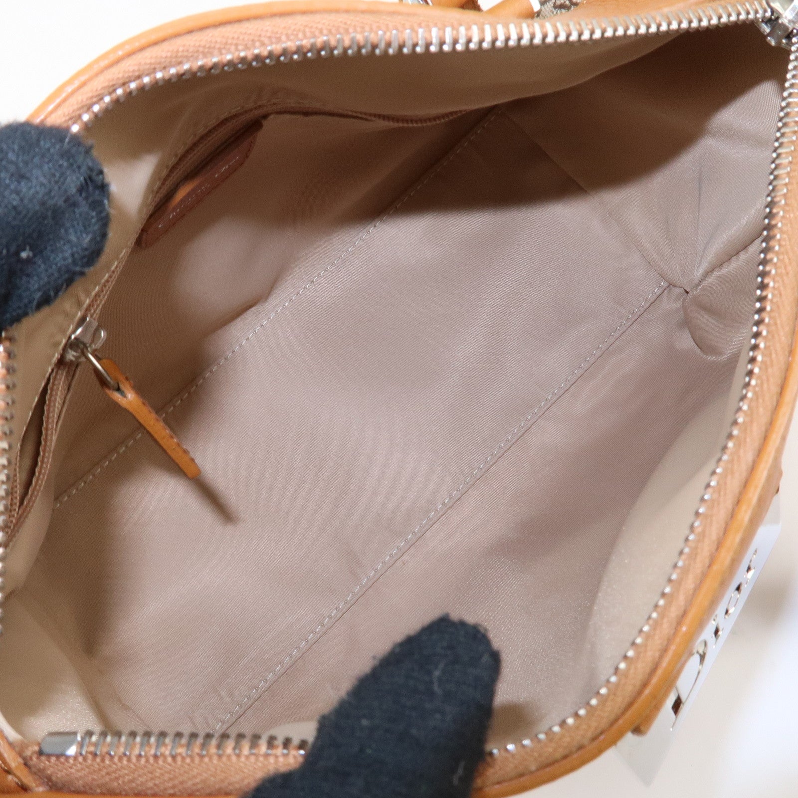 Christian Dior Trotter Canvas Leather Mini Boston Bag Hand Bag Used