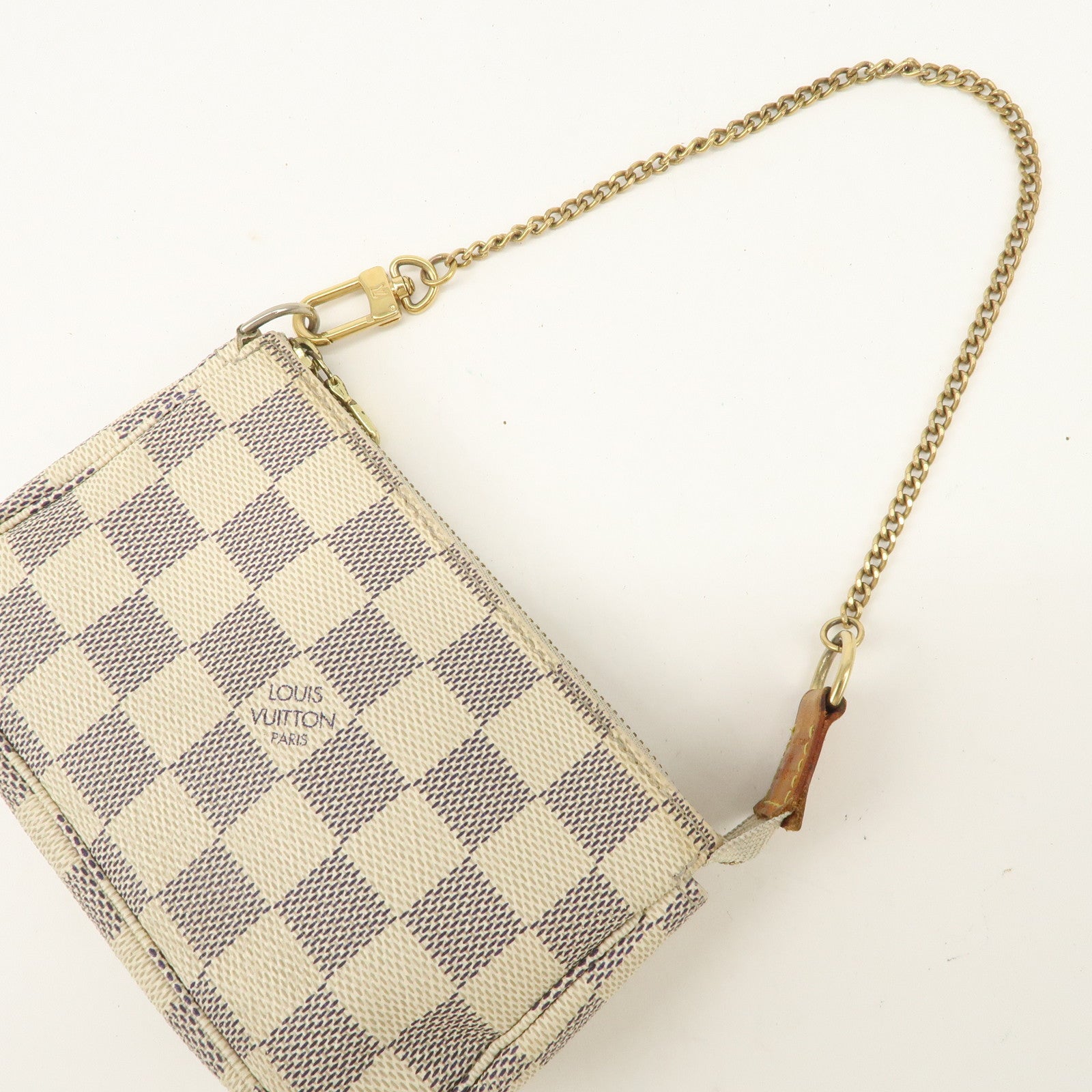 Louis Vuitton Damier Azur Mini Pochette Accessoires Pouch N58010 Used