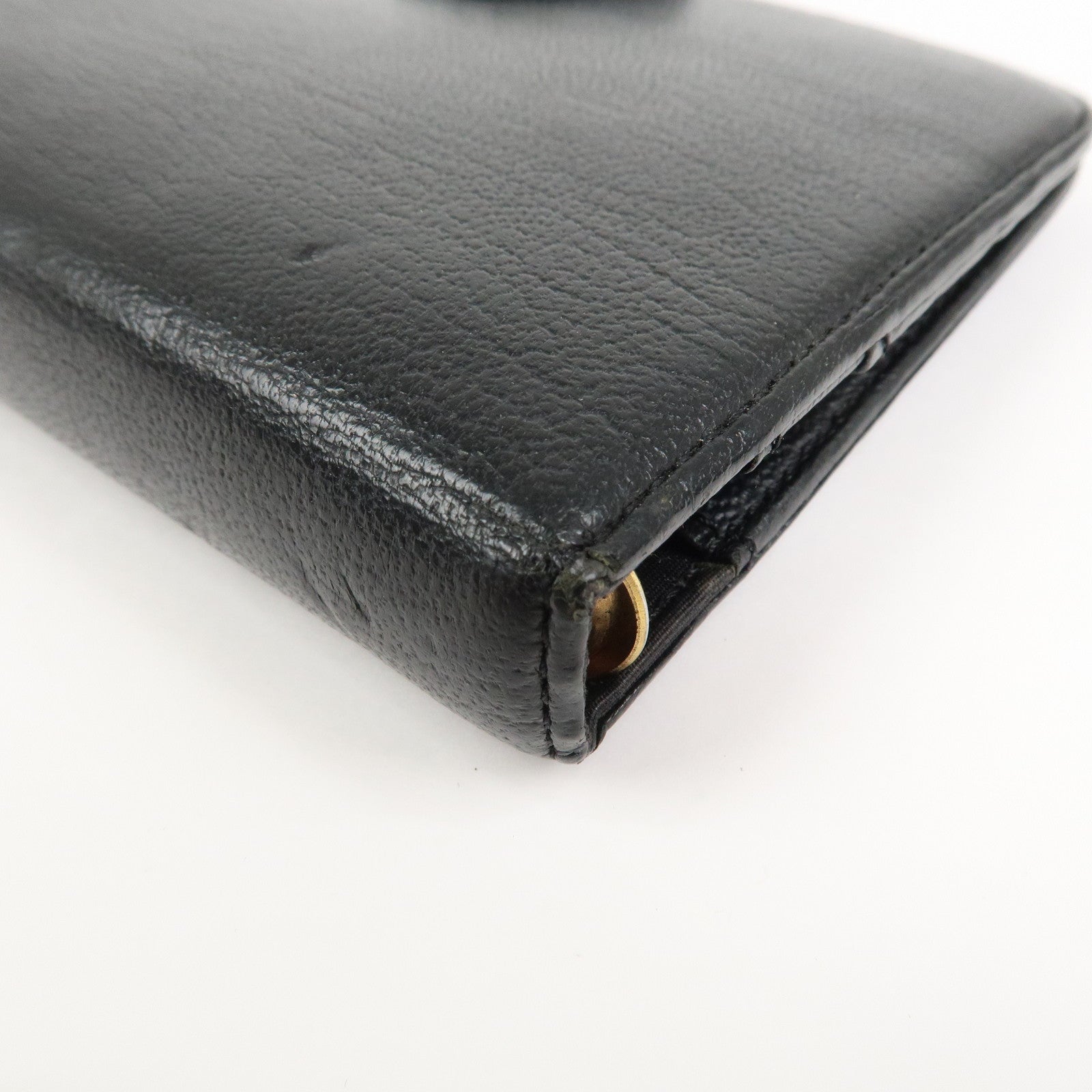 CHANEL COCO Mark Leather Planner Cover Agenda Black