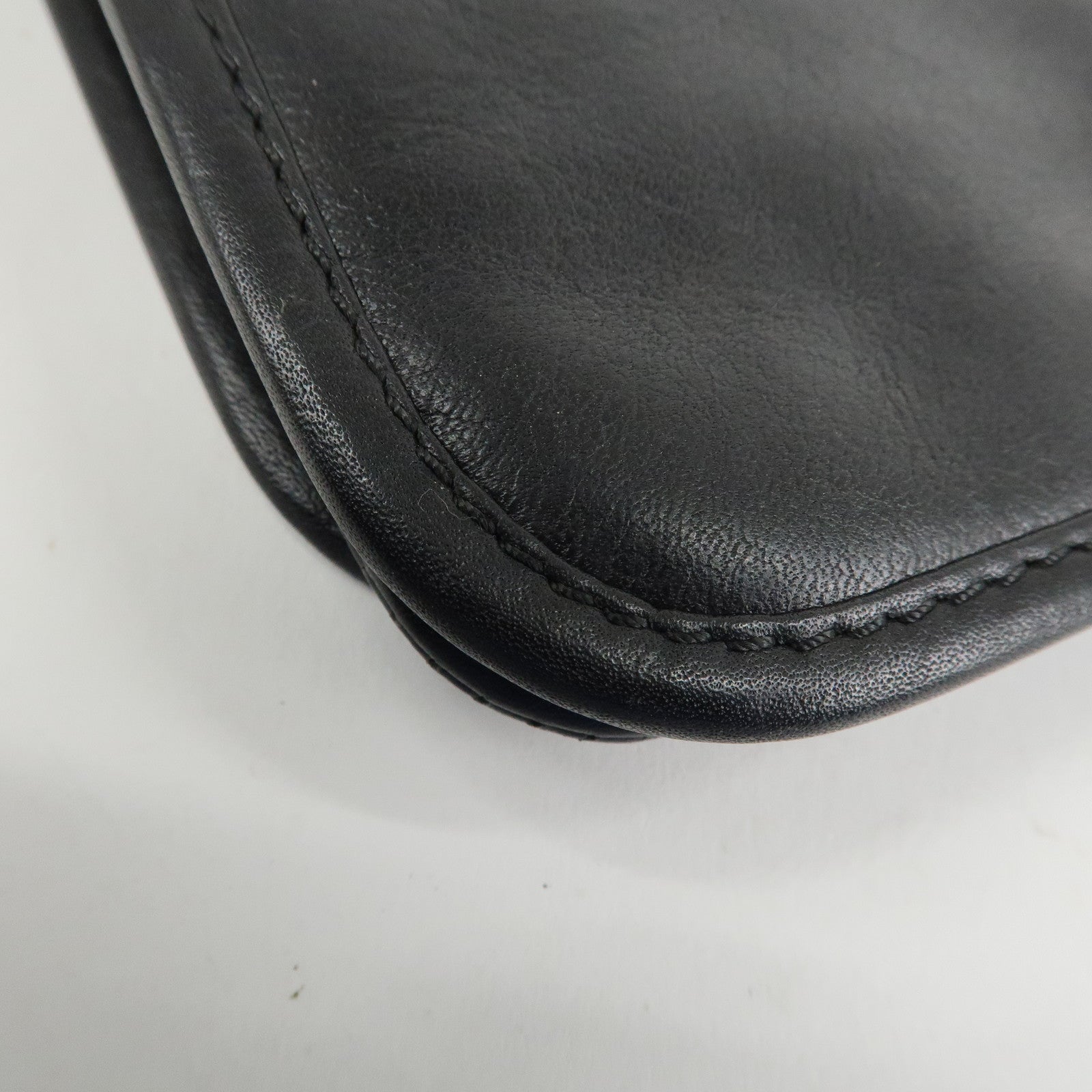 LOEWE Anagram Leather Clutch Bag Black Gold Hardware