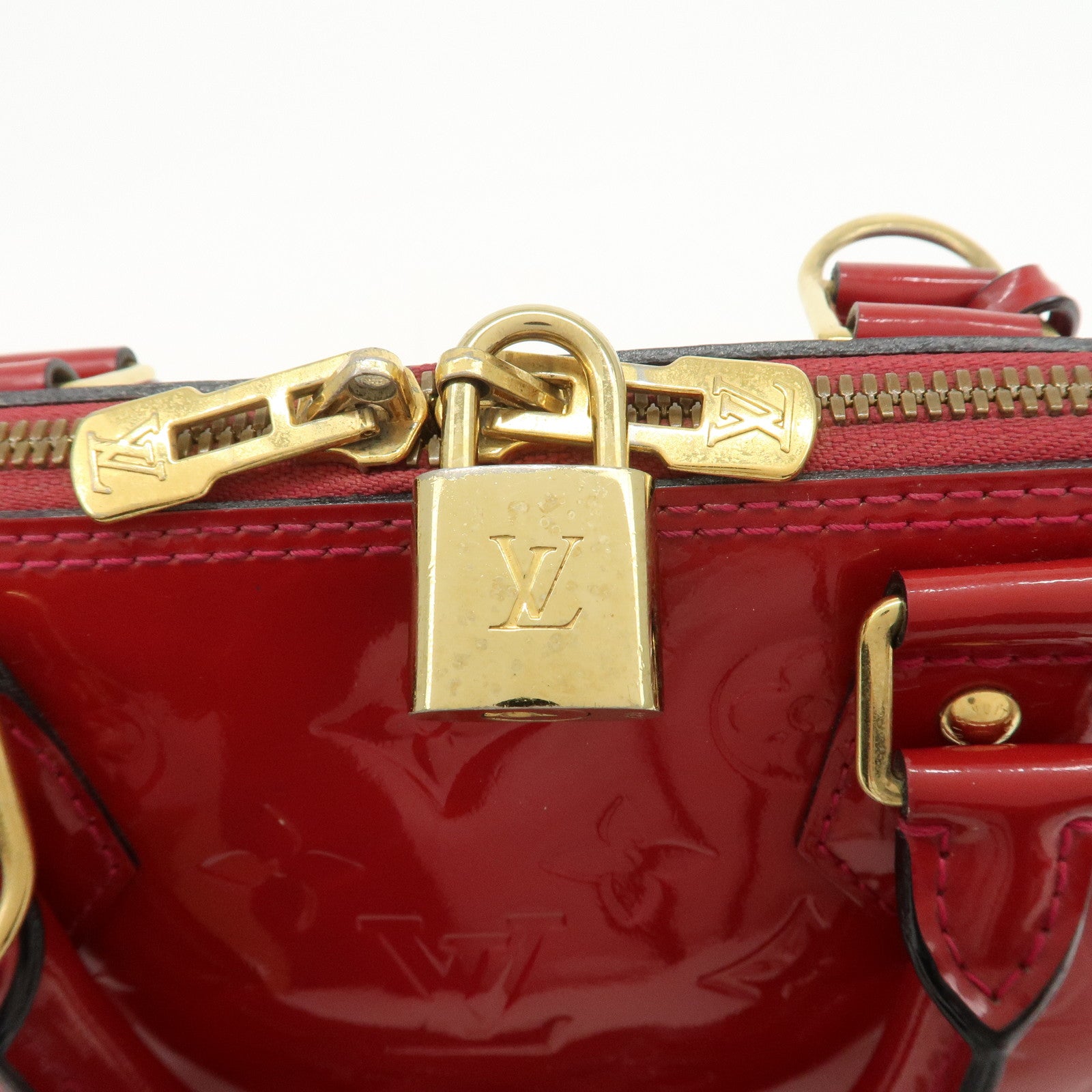 Louis Vuitton Monogram Vernis Leather Alma PM Hand Bag Rouge M91693