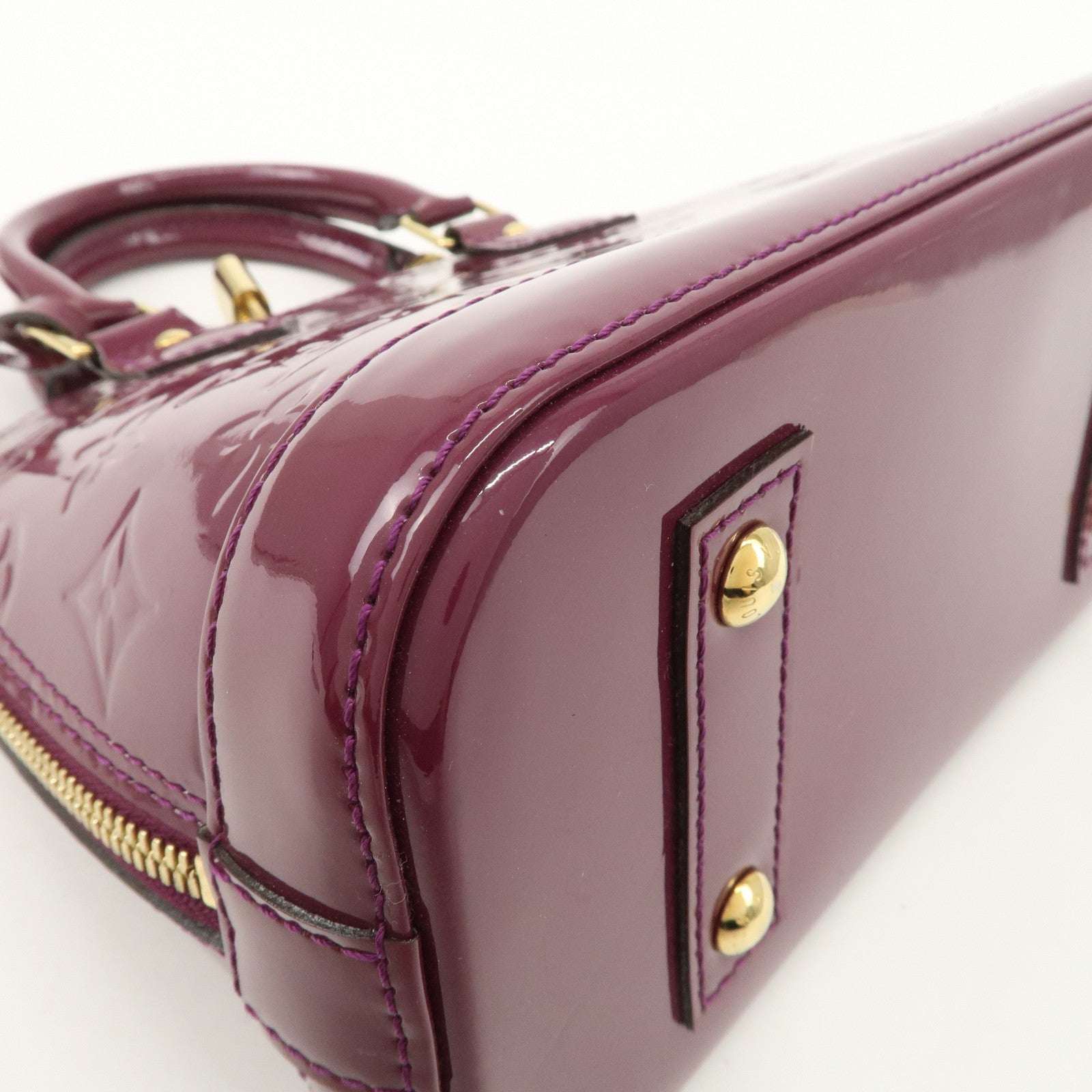Louis Vuitton Monogram Vernis Alma BB 2Way Bag Magenta M50565