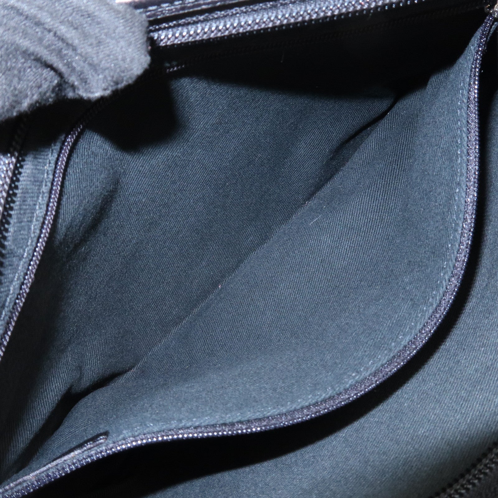 LOEWE Anagram Logo Canvas Leather Shoulder Bag Hand Bag Beige Black