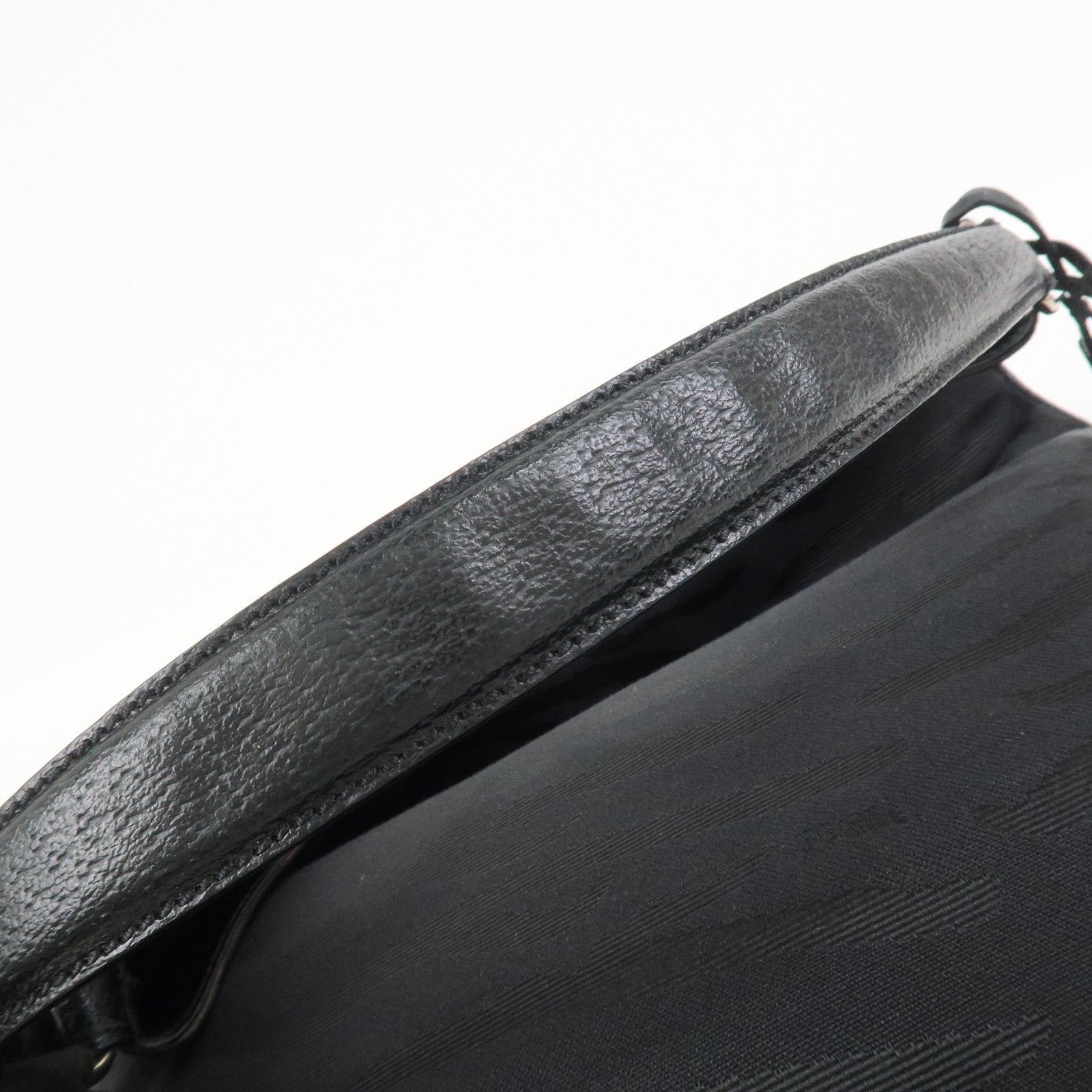 FENDI Canvas Leather Tiger Pattern Shoulder Bag Hand Bag 8BR279