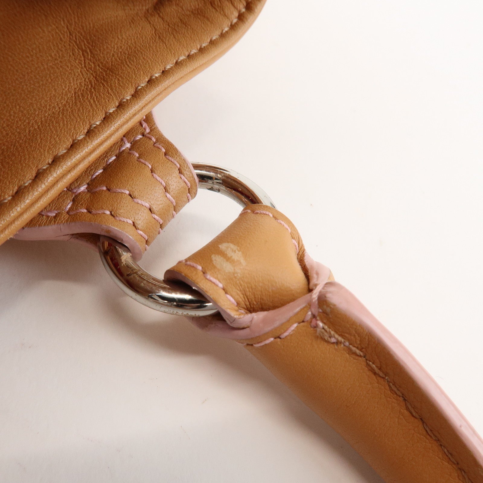 LOEWE Logo Suede Leather Hand Bag Mini Tote Bag Light Brown Beige