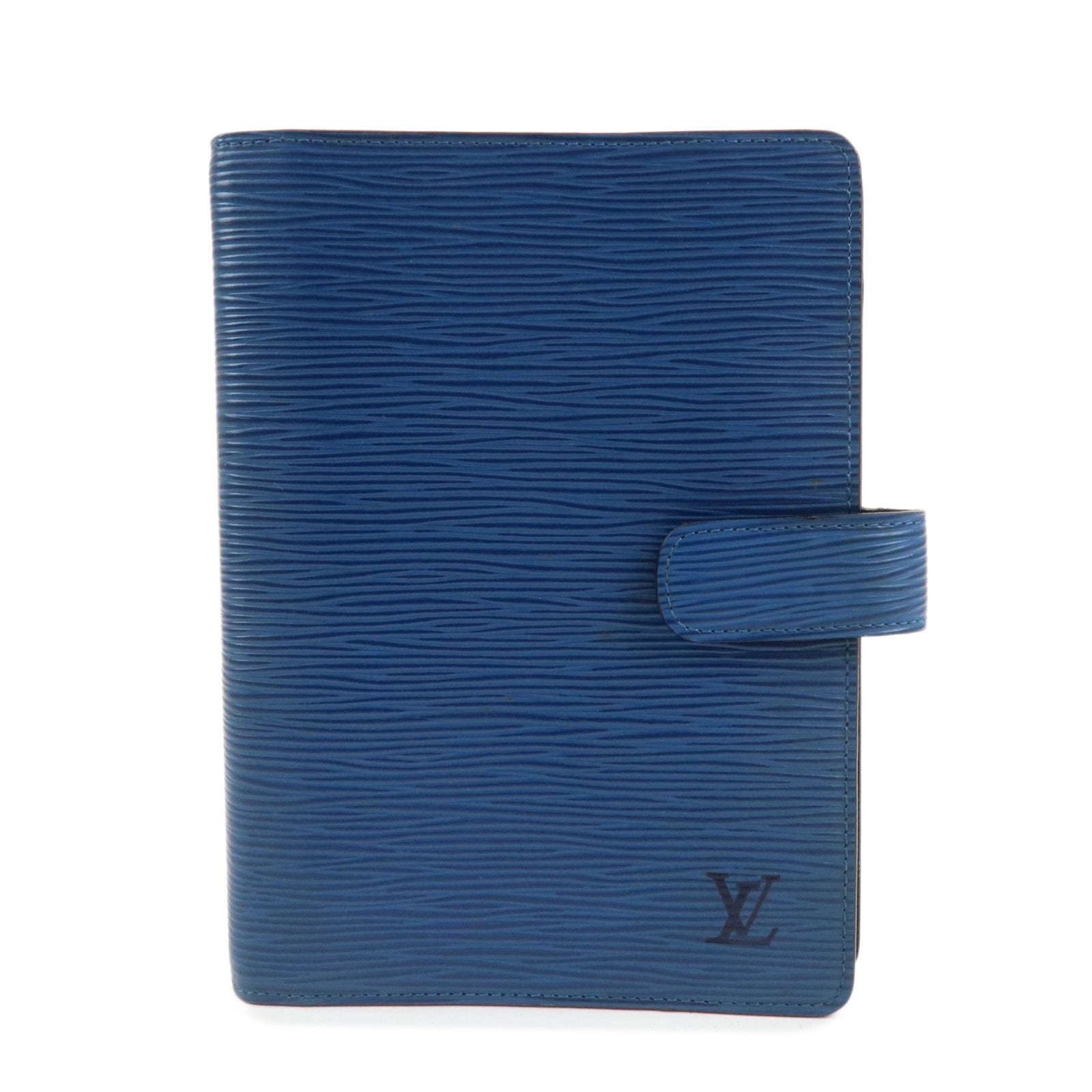 Louis Vuitton Epi Agenda MM Planner Cover Toledo Blue R20045