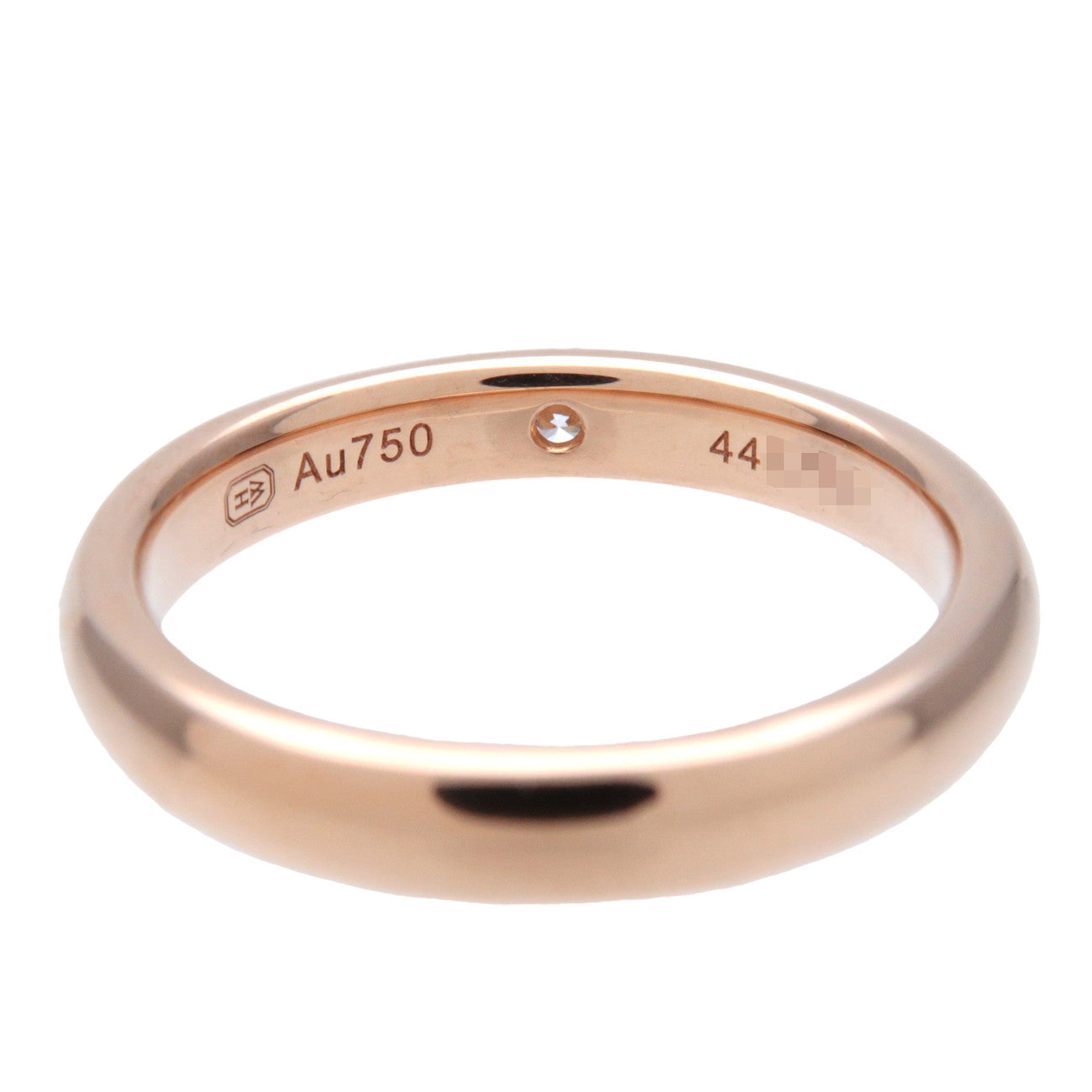 HARRY WINSTON Marrige Ring 1P Diamond 750PG Rose Gold US4-4.5