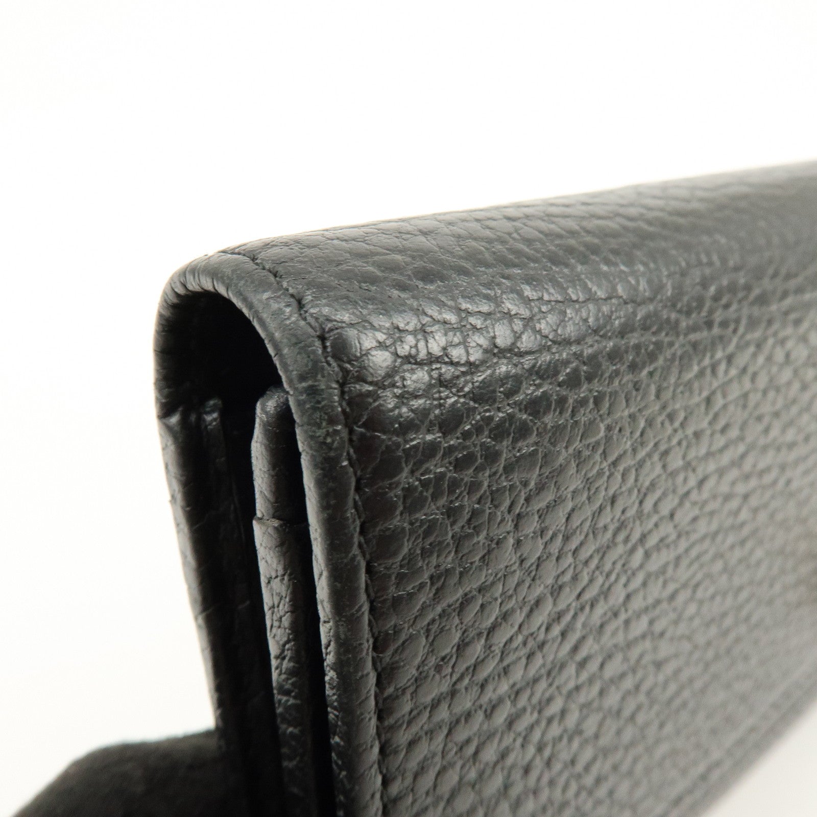 GUCCI GG Marmont Leather Long Wallet Black 456116