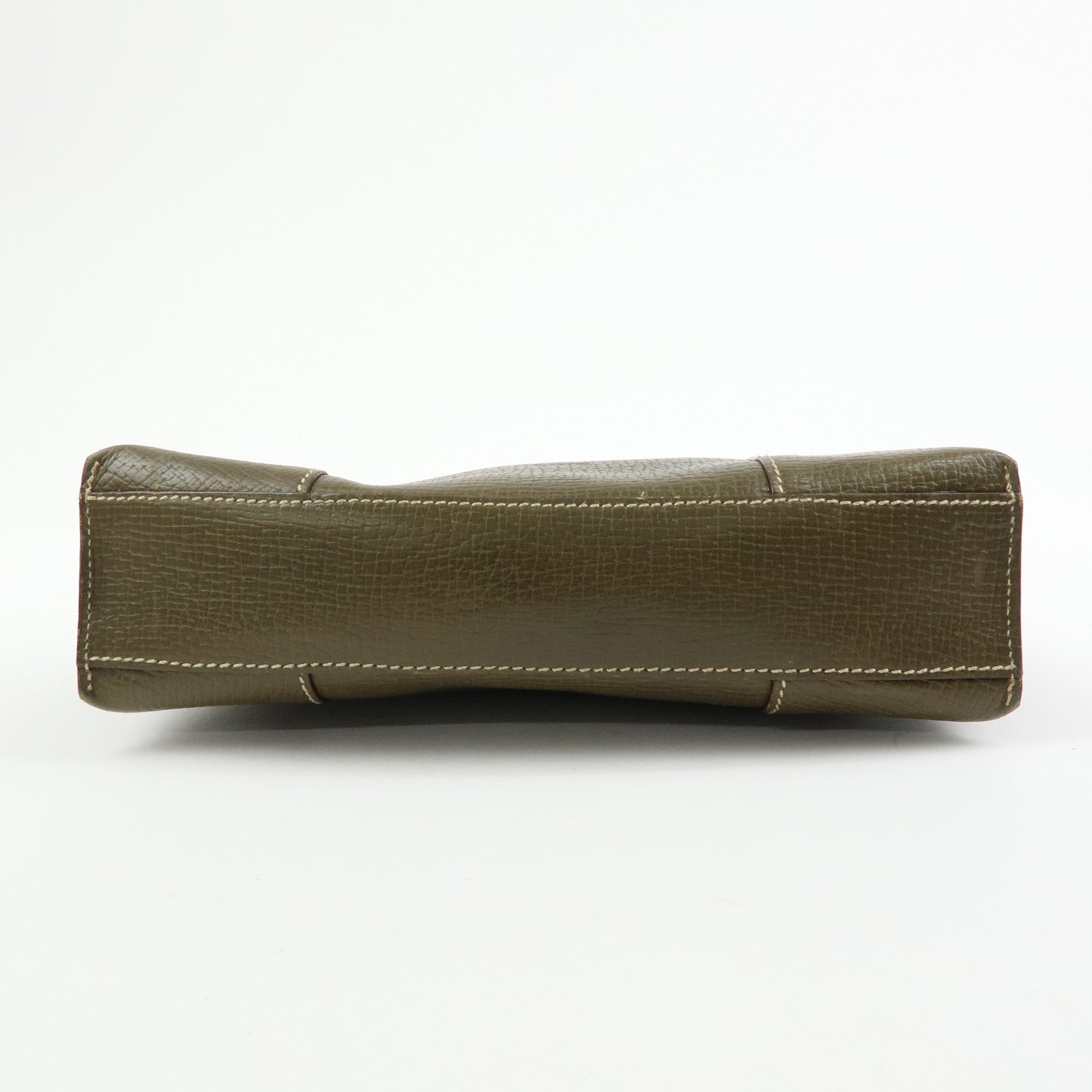LOEWE Logo Leather Shoulder Bag Crossbody Bag Khaki Green