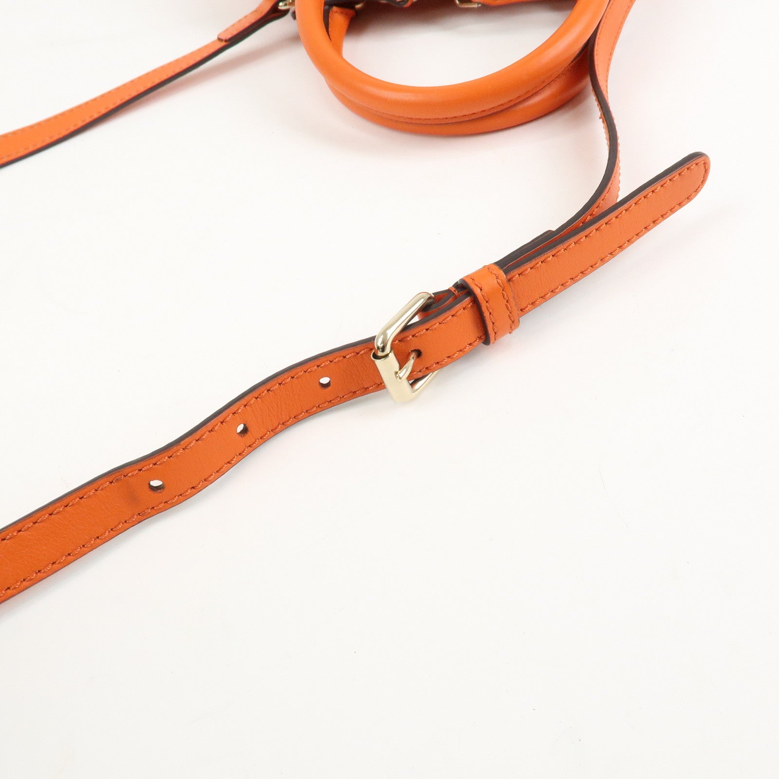 GUCCI Micro Guccissima 2Way Hand Bag Shoulder Bag Orange 449654