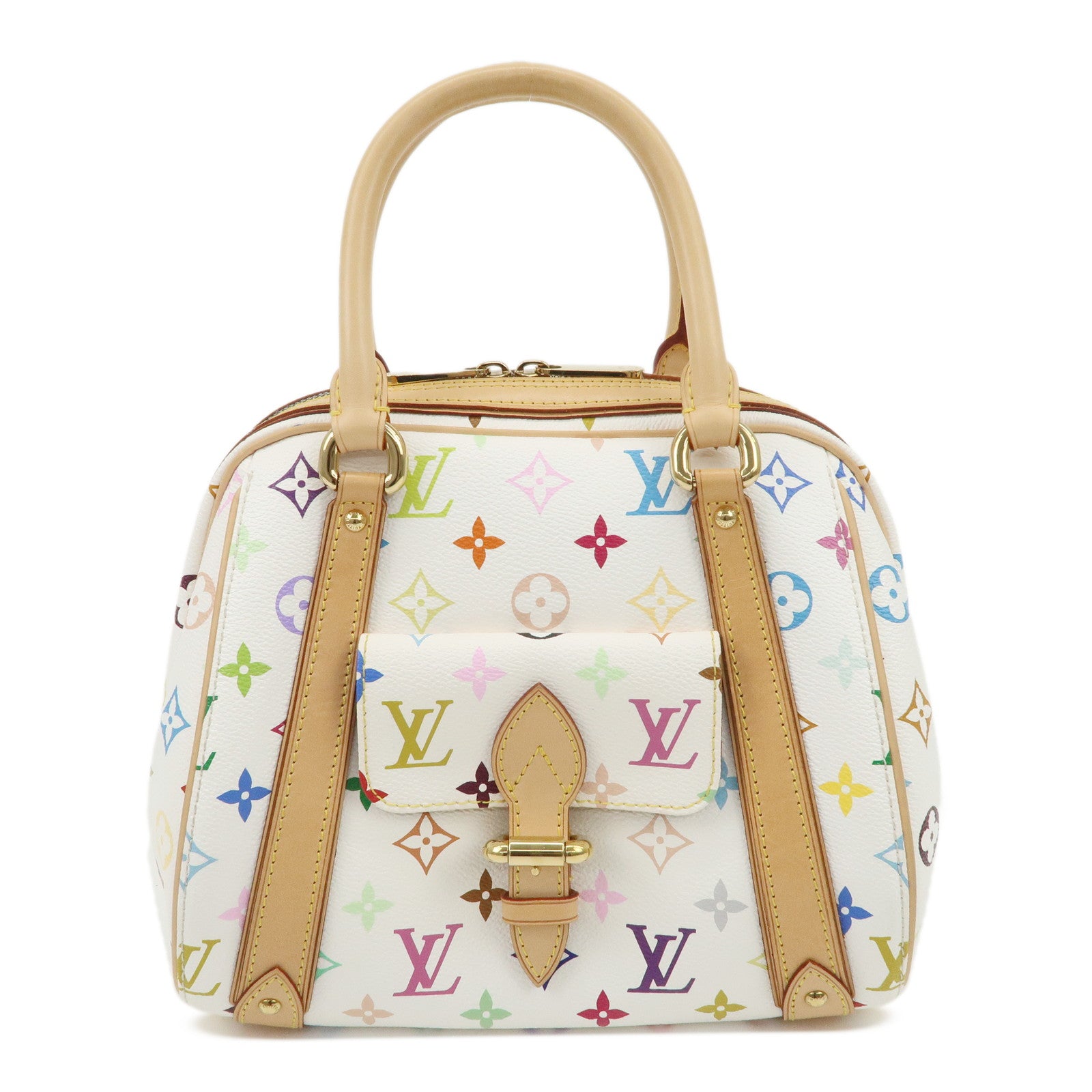 Louis Vuitton Monogram Multicolor Priscilla Hand Bag Blanc M40096