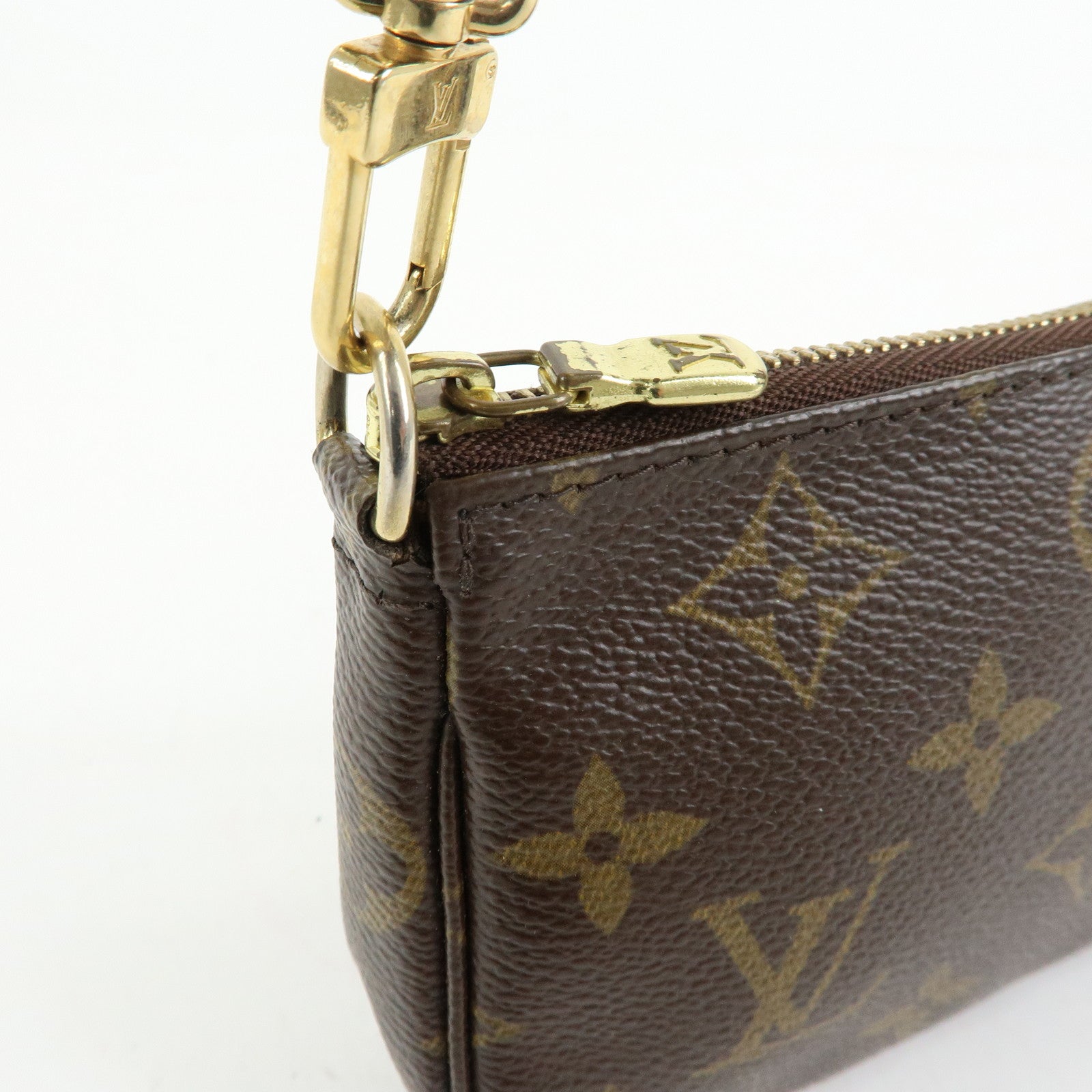 Louis Vuitton Monogram Mini Pochette Accessoires Hand Bag M58009