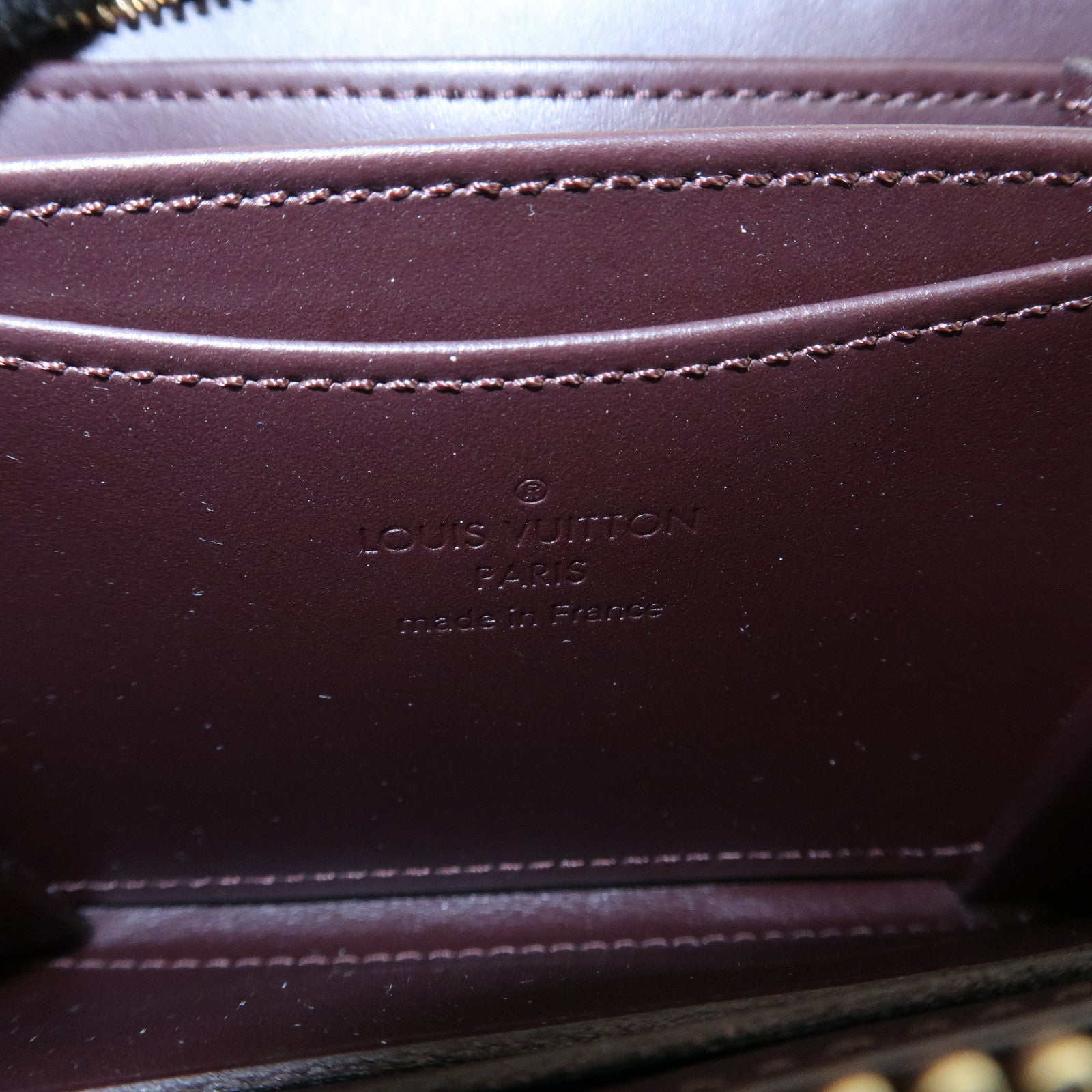 Louis Vuitton Monogram Vernis Zippy Coin Purse Amarante M93607 Used