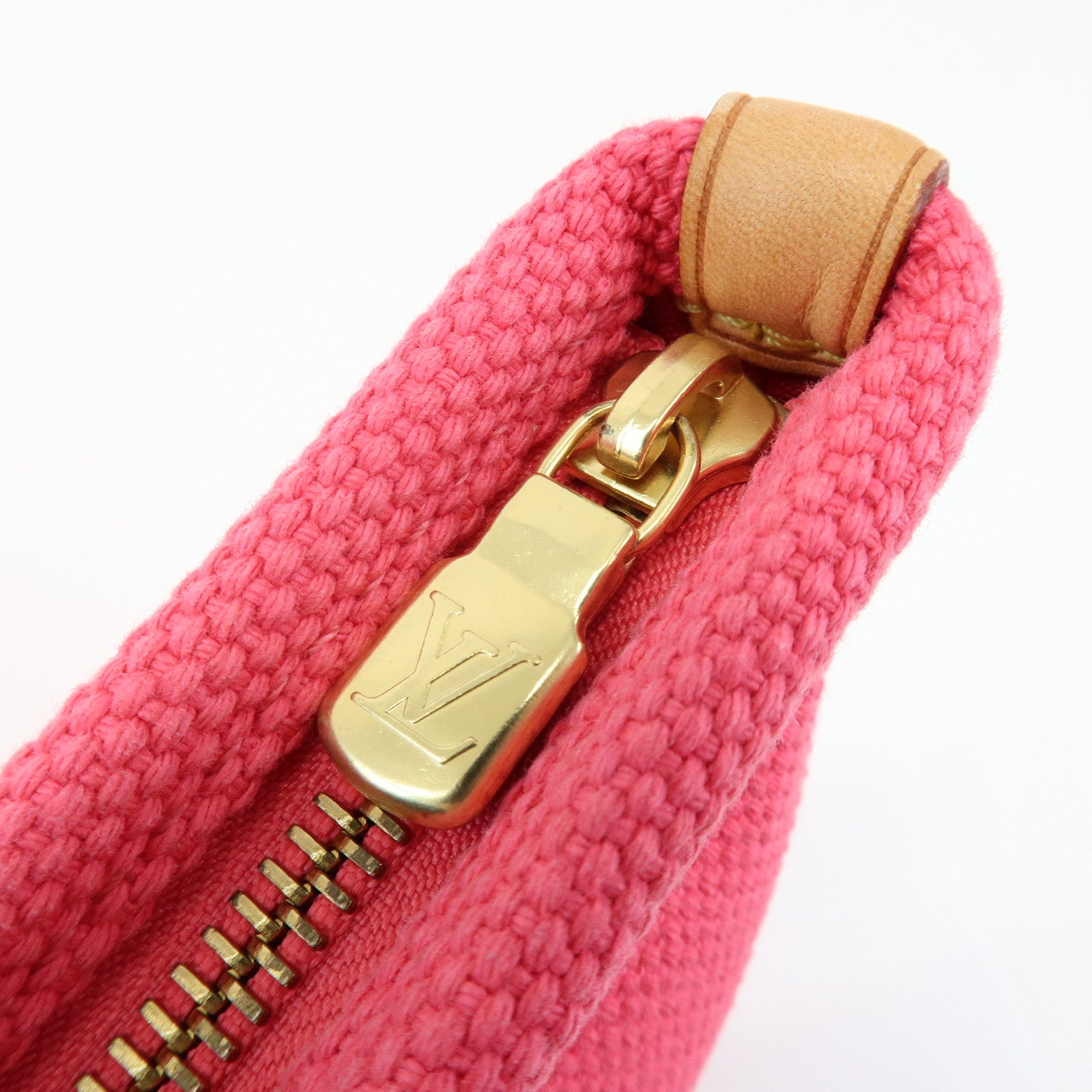 Louis Vuitton Antigua Canvas Pochette Plate GM M40065 Rose M40065