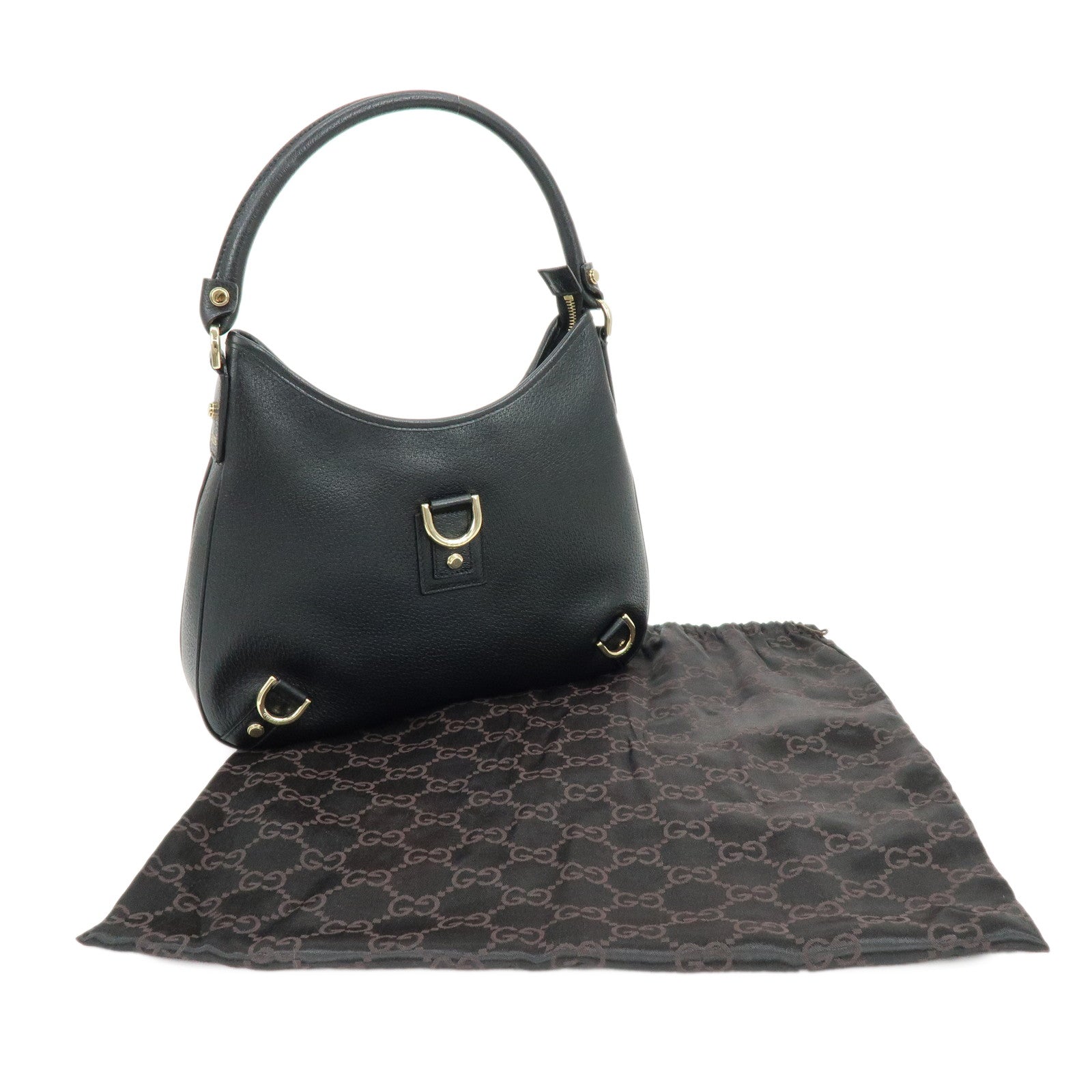 GUCCI Abbey Leather Shoulder Bag Hand Bag Black 130738