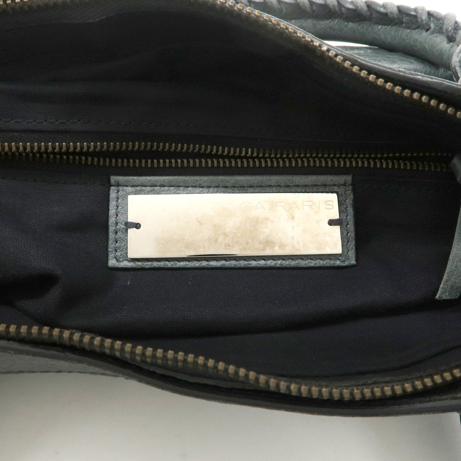 BALENCIAGA The First Leather 2Way Bag Shoulder Bag Gray 103208 Used