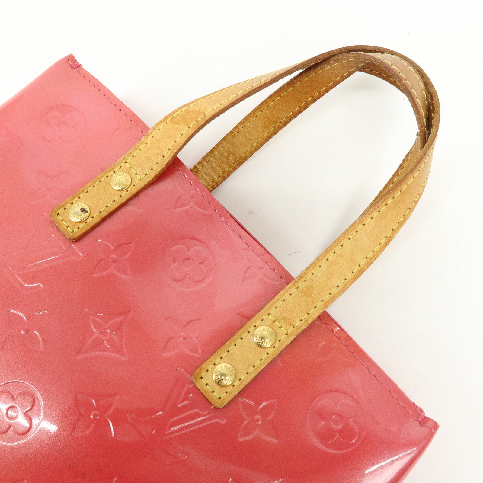 Louis Vuitton Monogram Vernis Reade PM Hand Bag Framboise M9132F