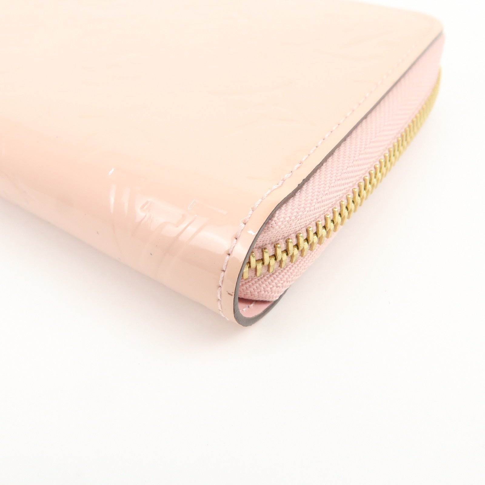 Louis Vuitton Monogram Vernis Zippy Wallet Long Wallet Pink M90419