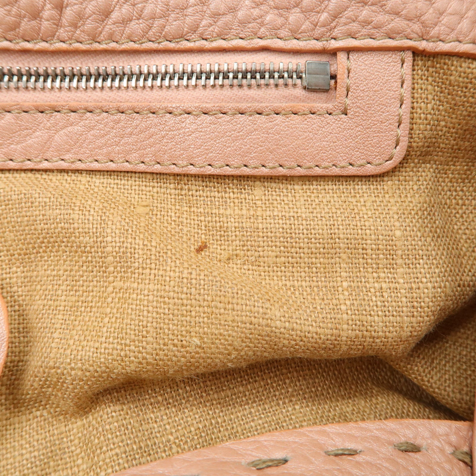 FENDI Seleria Linda Leather Shoulder Bag Hand Bag Pink 8BR442