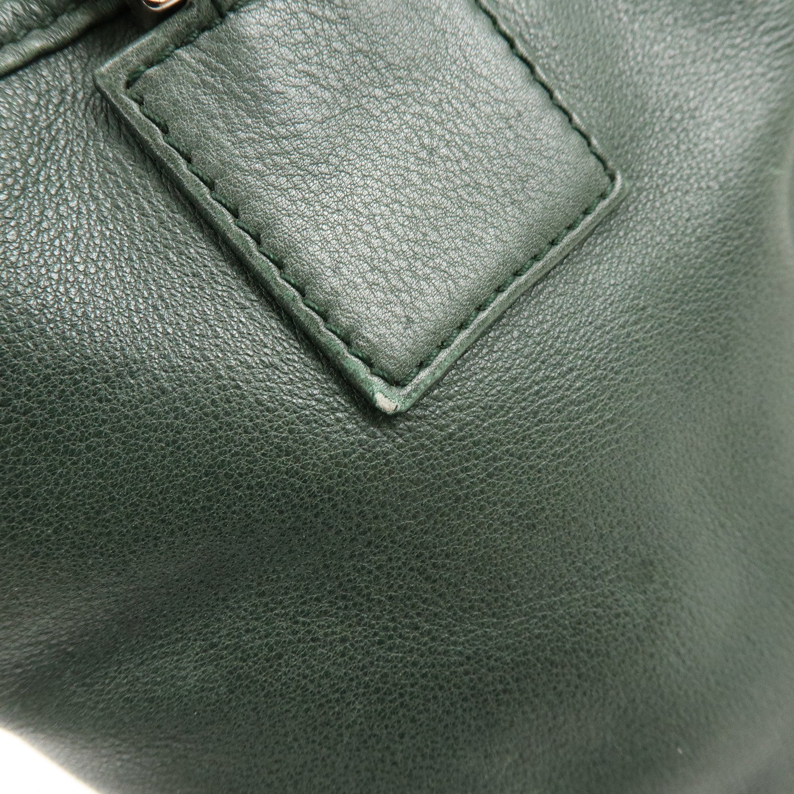 LOEWE Anagram Leather Tote Bag Hand Bag Green