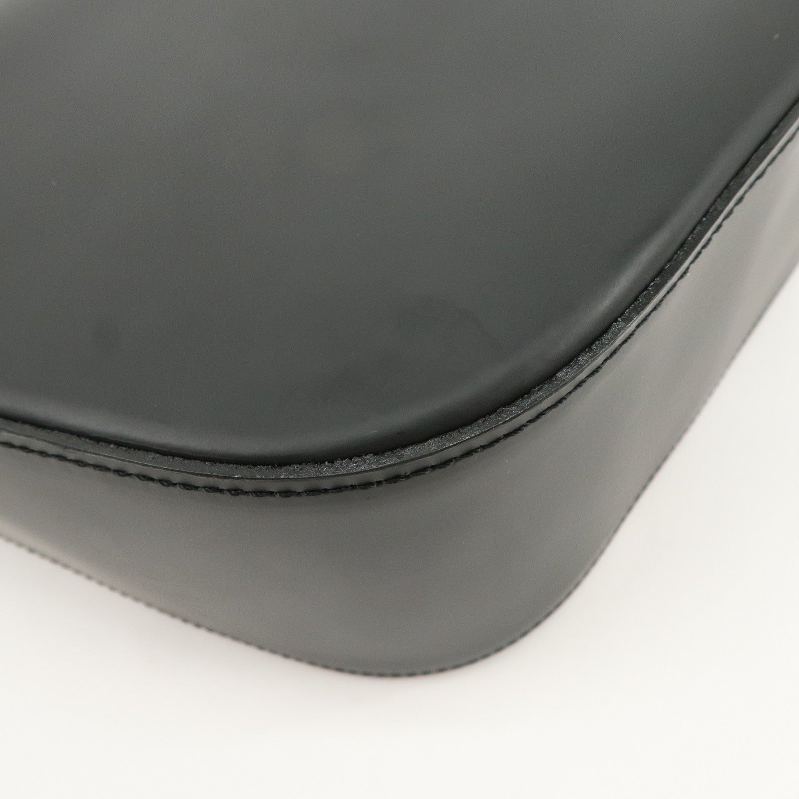 BURBERRY Logo Leather Shoulder Bag Hand Bag Nova Plaid Black Used