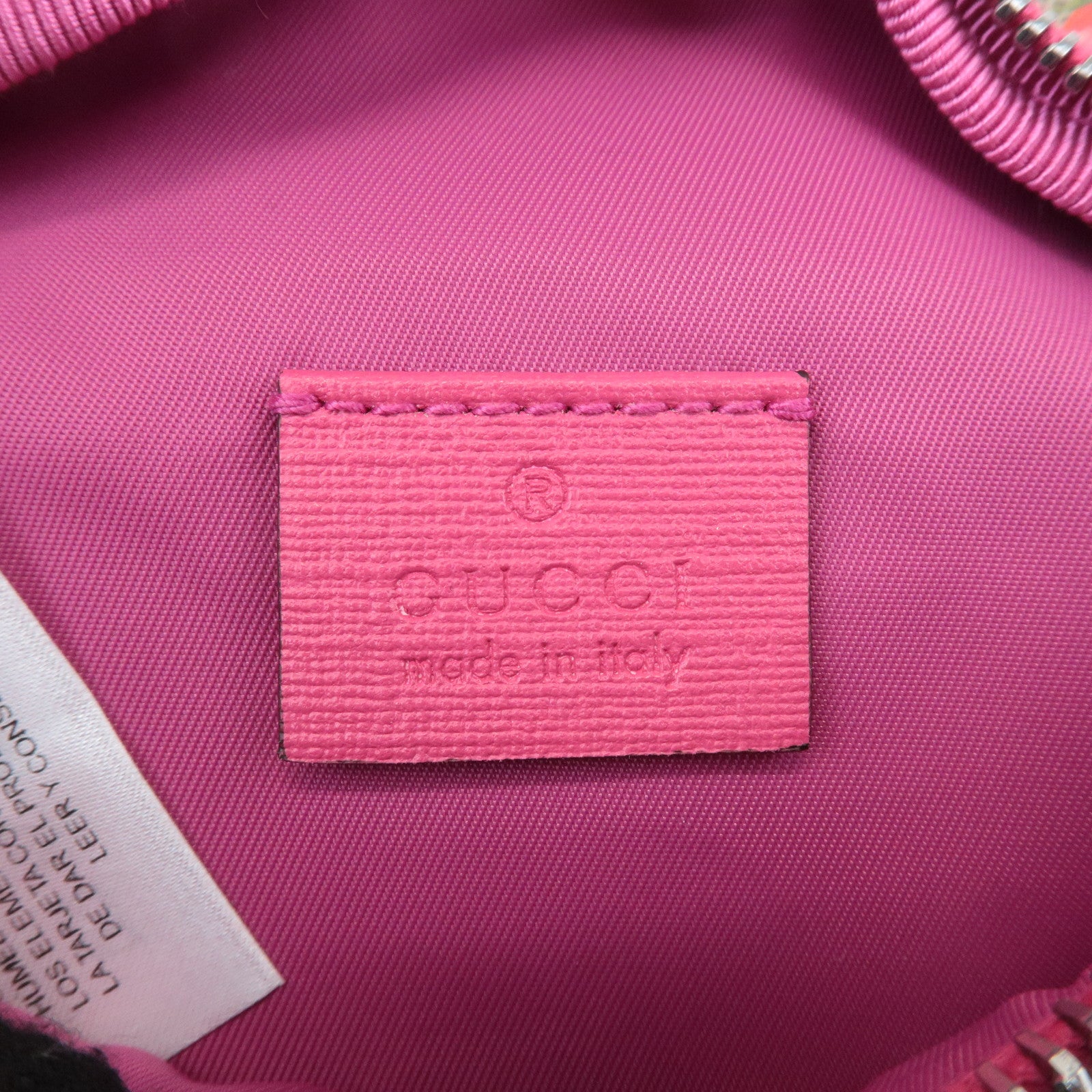 GUCCI GG Supreme Childrens Bambi Floral Waist Bag Beige Pink 502095 Used