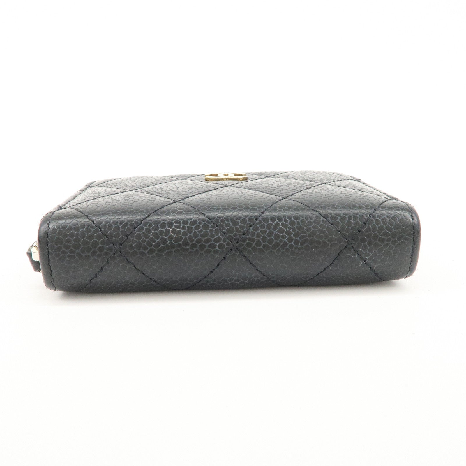 CHANEL Matelasse Timeless Classic Caviarskin Zippy Coin Case AP0216 Used