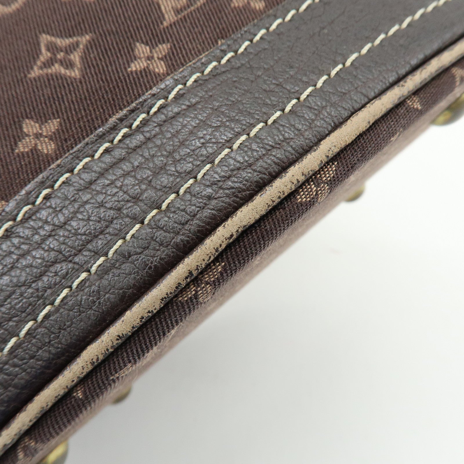 Louis Vuitton Monogram Mini Lin Bucket PM Tote Bag Ebene M95226