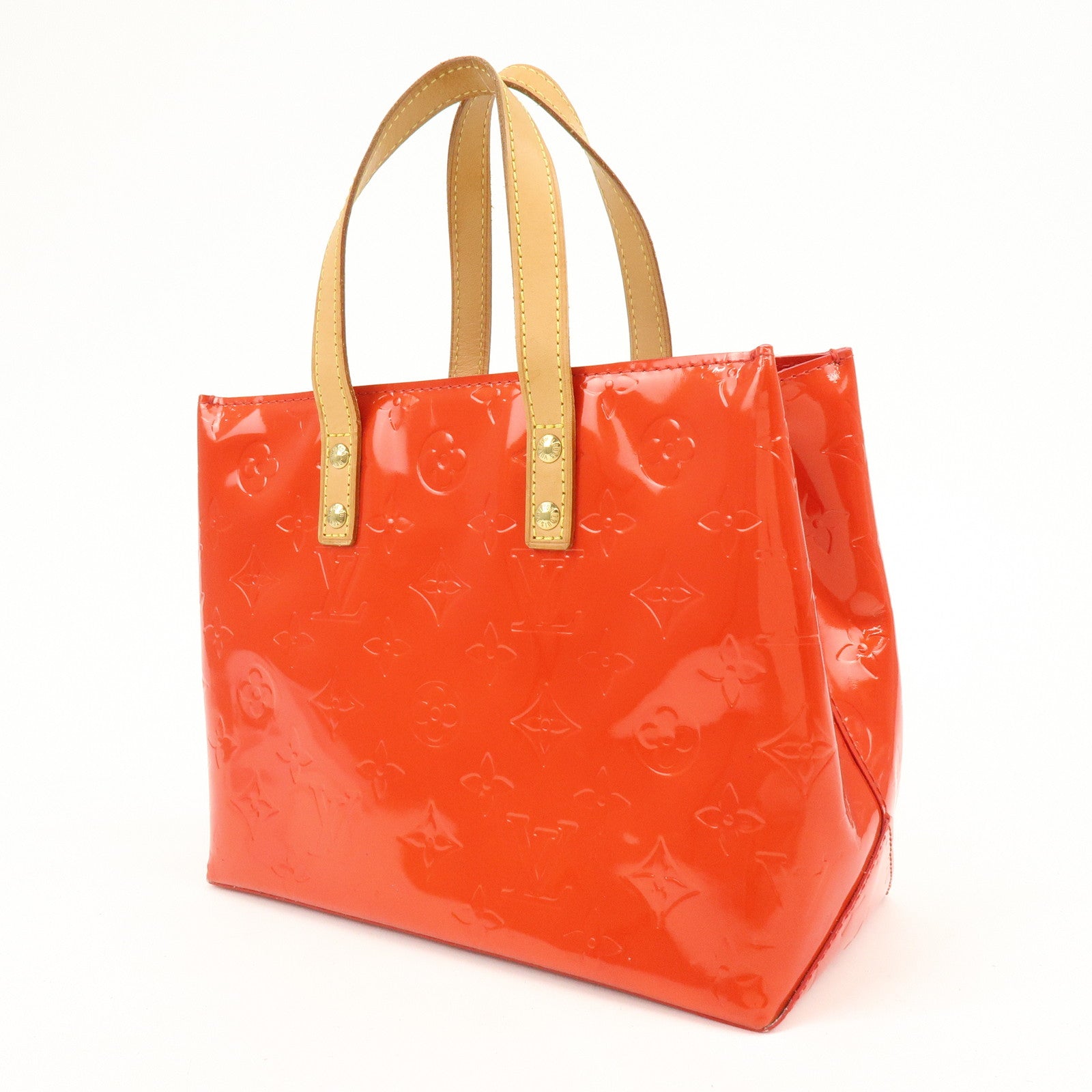 Louis Vuitton Monogram Vernis Lead PM Hand Bag Rouge M91088