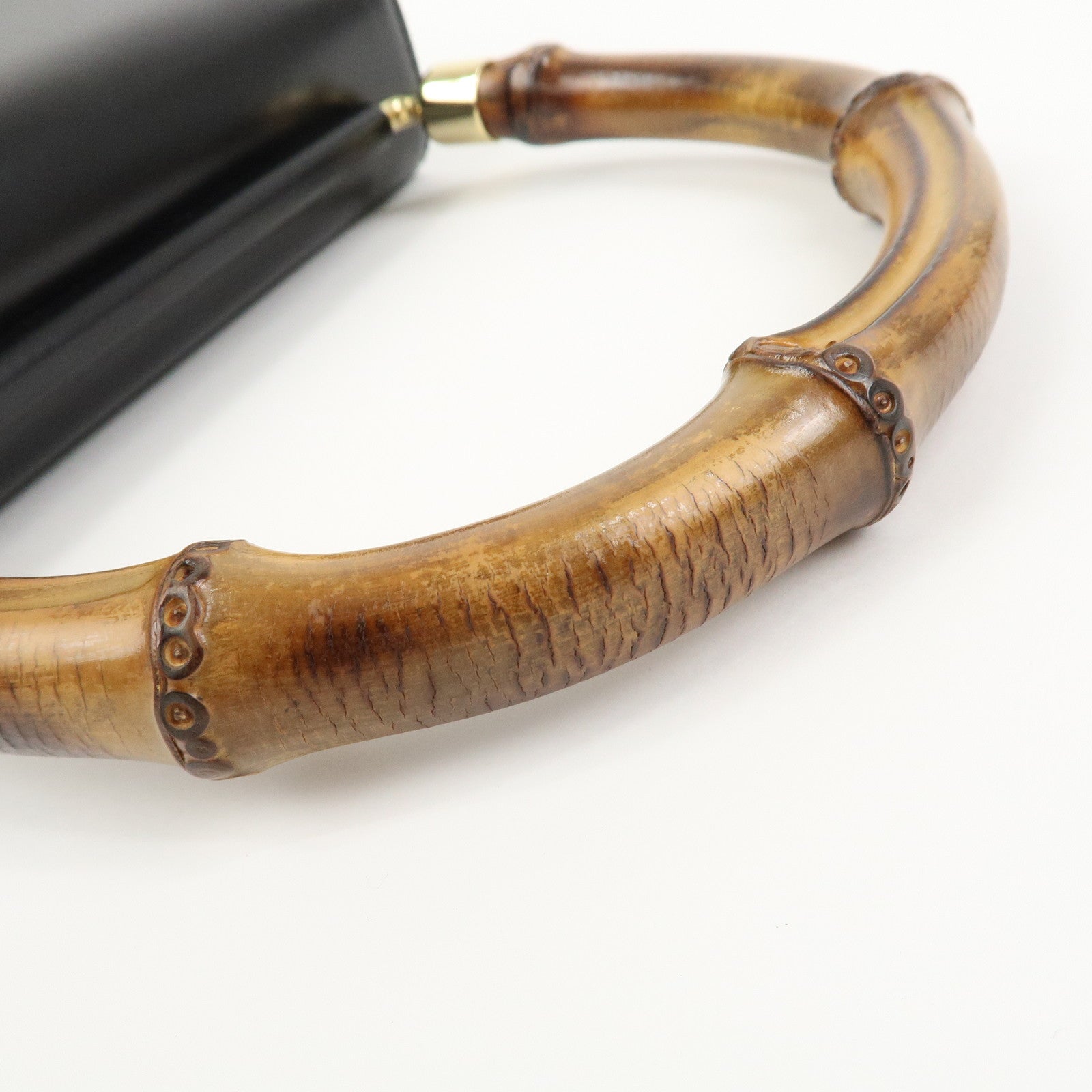 GUCCI Bamboo Leather 2Way Bag Hand Bag Shoulder Bag 000・46・0266