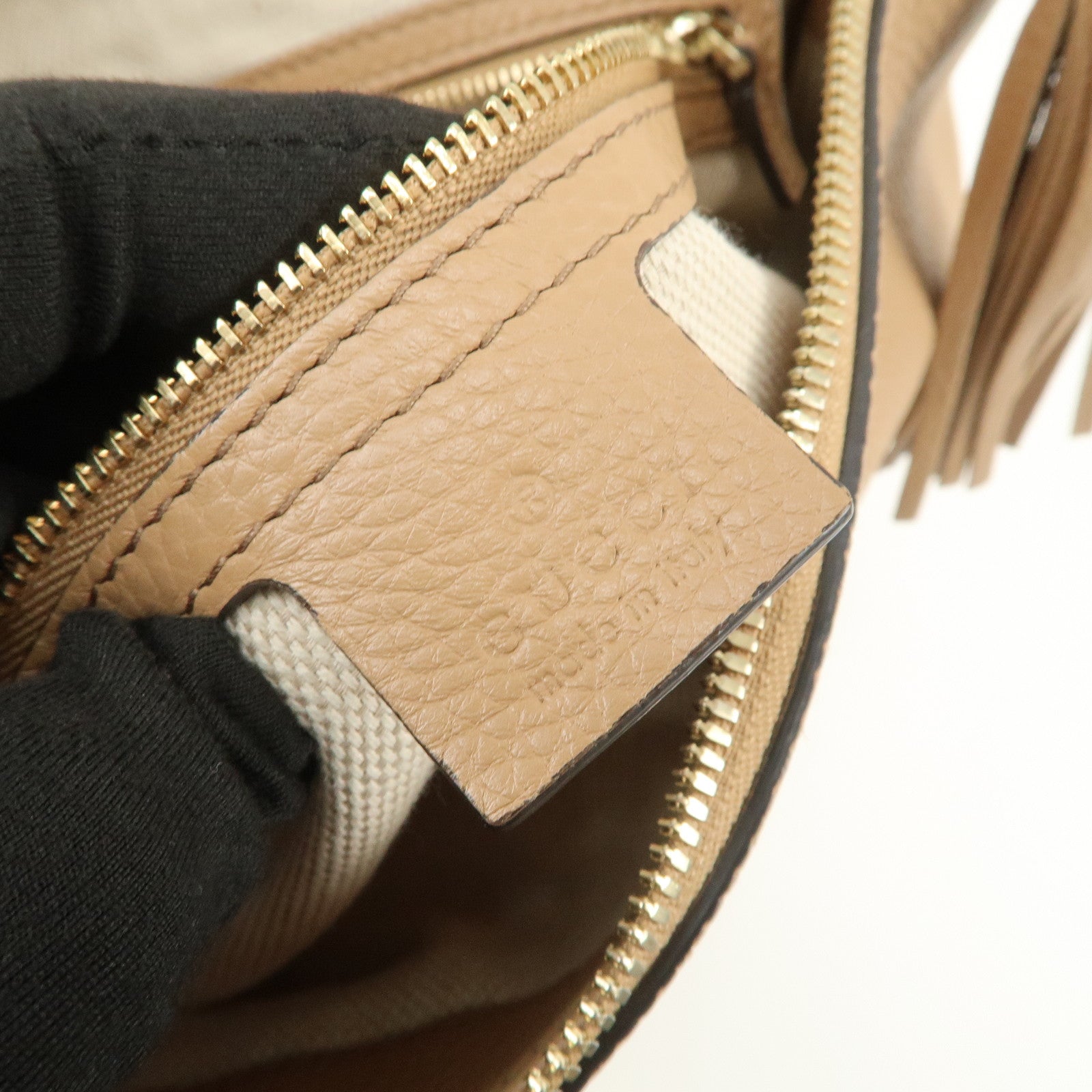 GUCCI SOHO Leather 2Way Bag Shoulder Bag Beige 408825