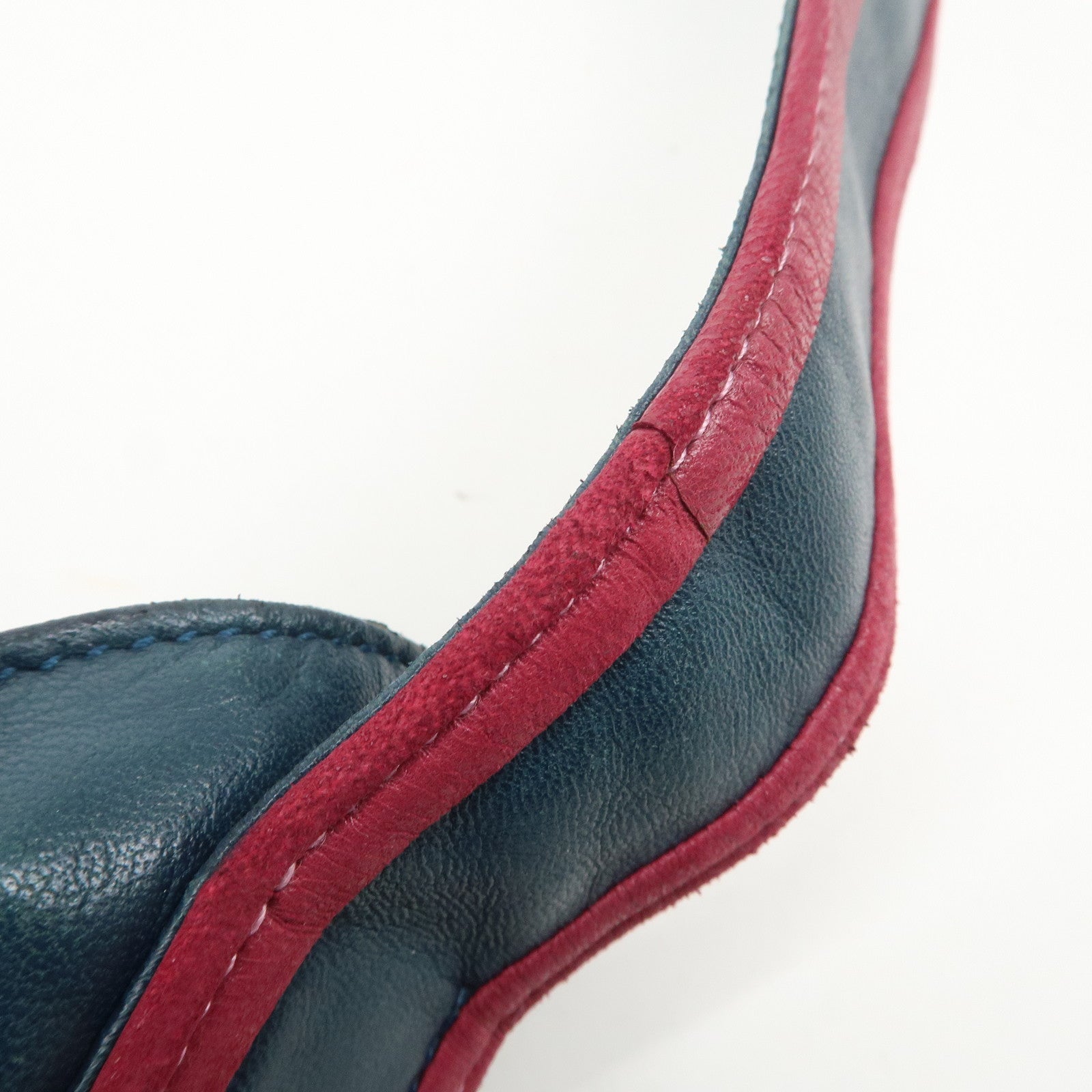 LOEWE Nappa Leather Shoulder Bag Hand Bag Blue Pink