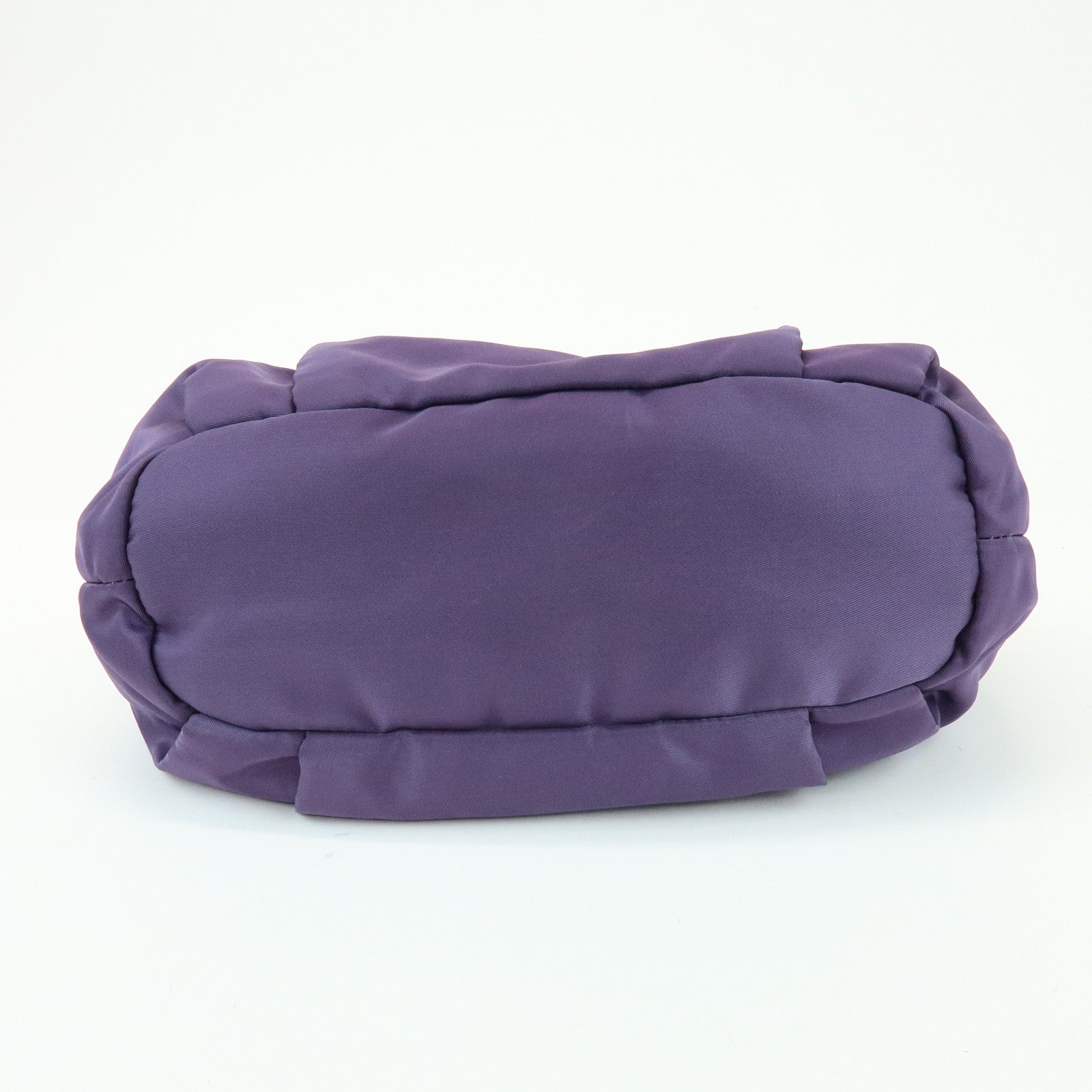 PRADA Ribbon Nylon Leather Shoulder Bag Hand Bag Purple BR4237
