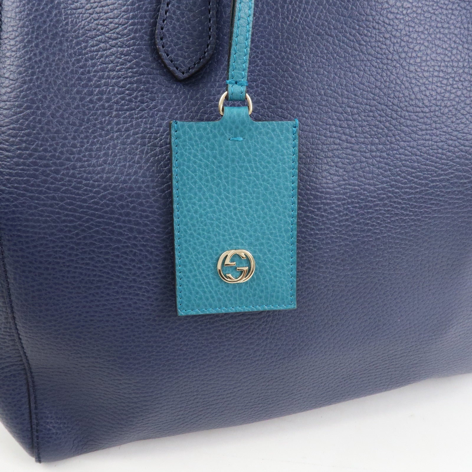 GUCCI Interlocking G Calf Leather Swing Large Shoulder Bag 354397